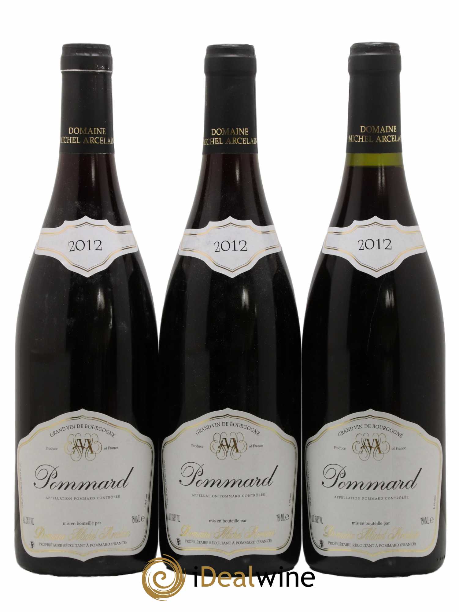 Pommard Domaine Michel Arcelain 2012 - Lot de 3 bouteilles - 0