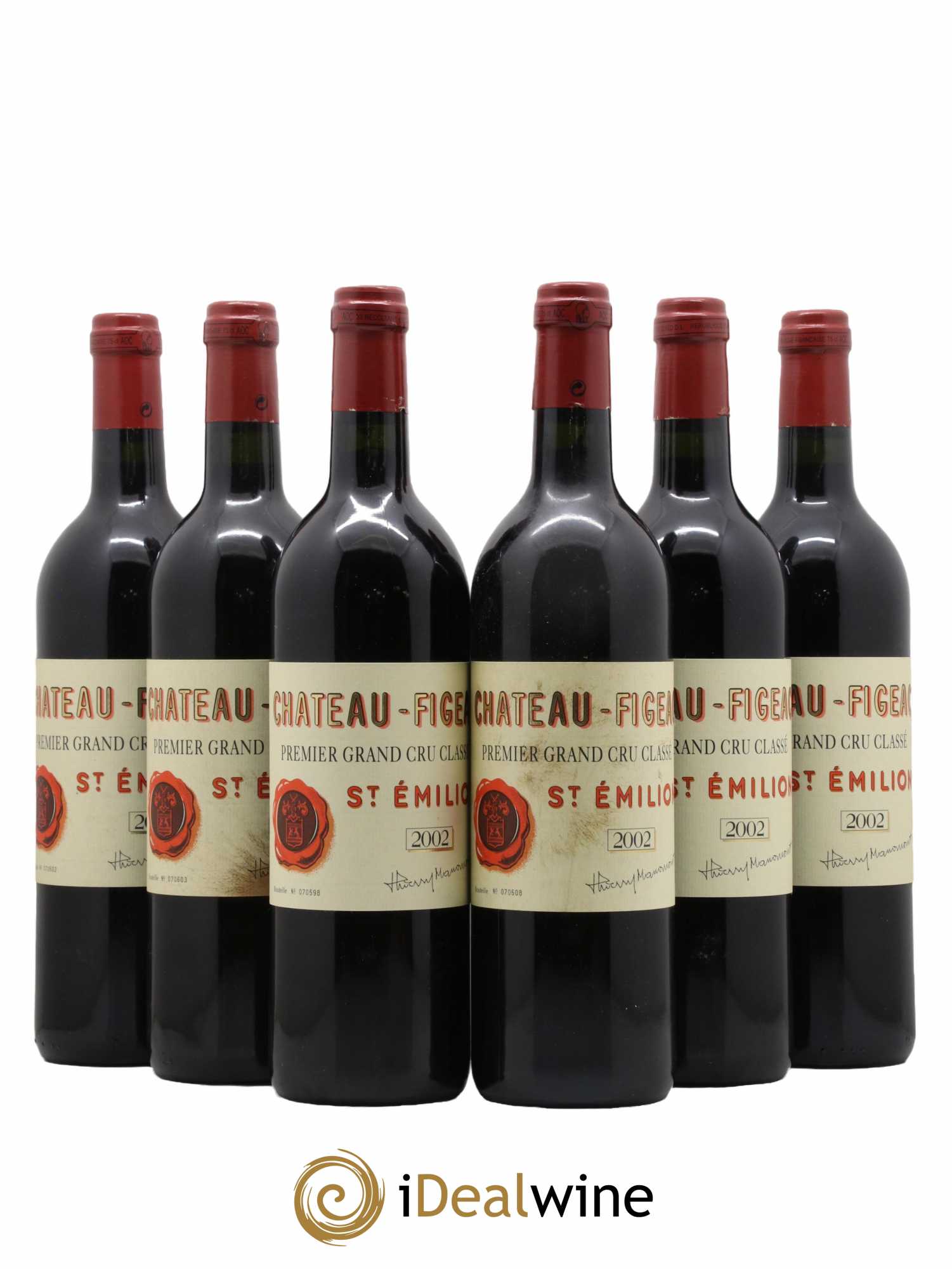 Château Figeac 1er Grand Cru Classé A 2002 - Lot de 6 bouteilles - 0