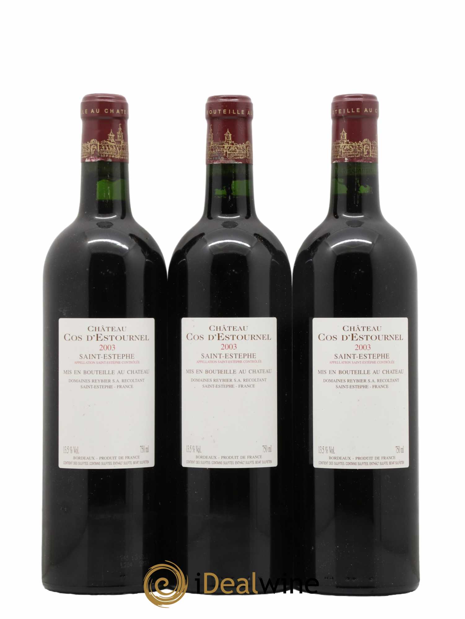 Cos d'Estournel 2ème Grand Cru Classé 2003 - Lot of 3 bottles - 1