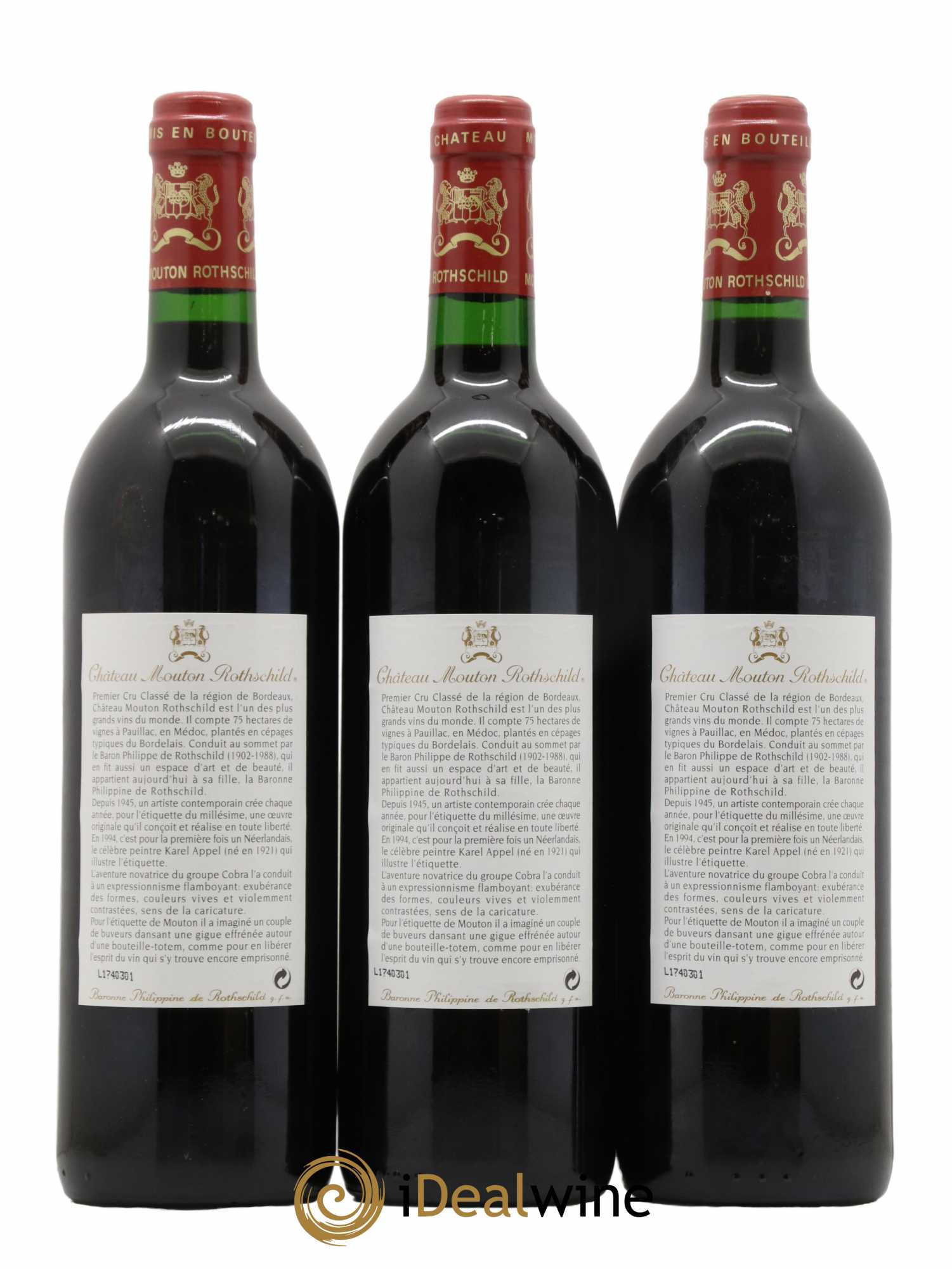 Château Mouton Rothschild 1er Grand Cru Classé 1994 - Lot de 6 bouteilles - 3
