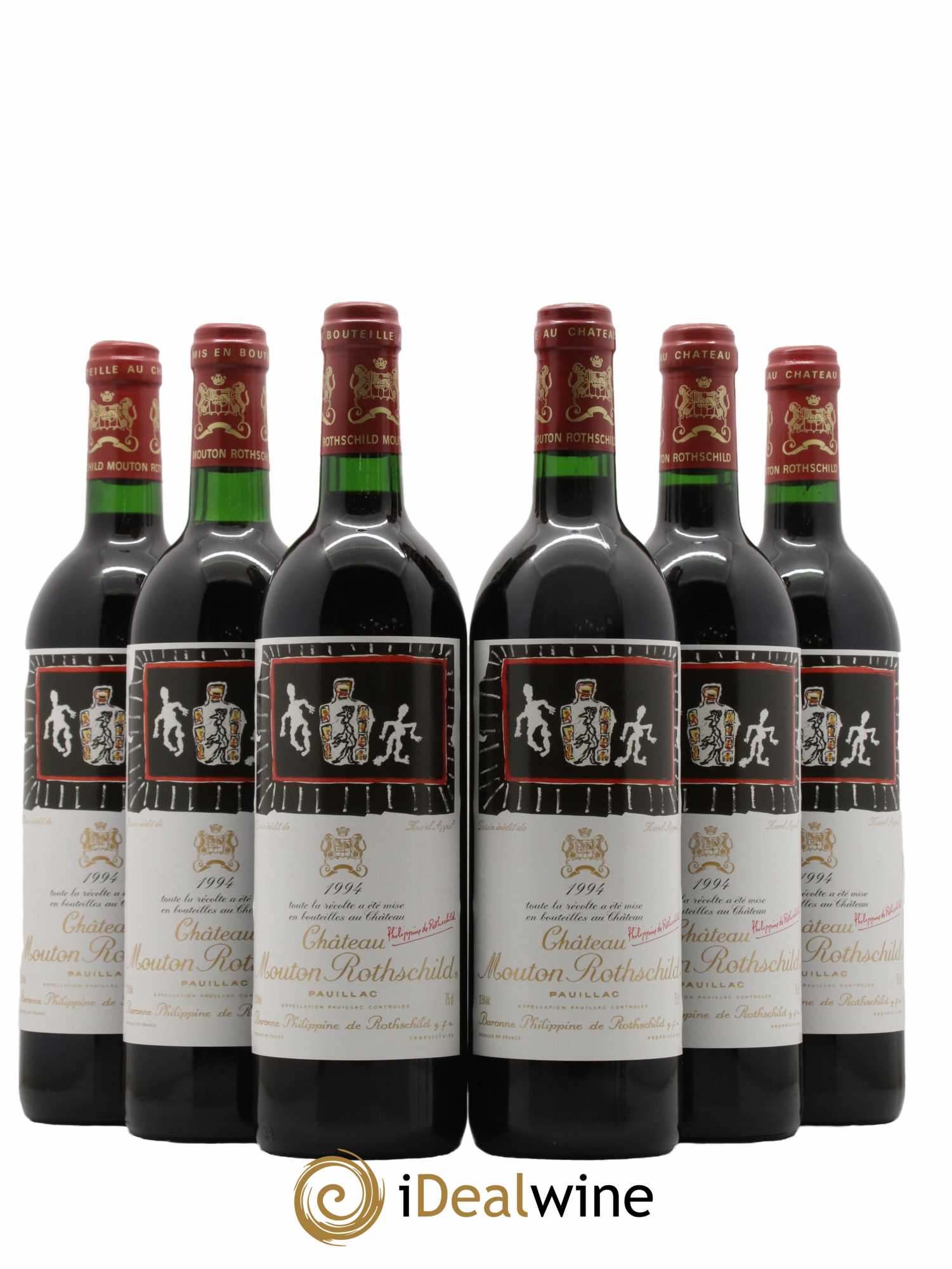 Château Mouton Rothschild 1er Grand Cru Classé 1994 - Lot de 6 bouteilles - 0