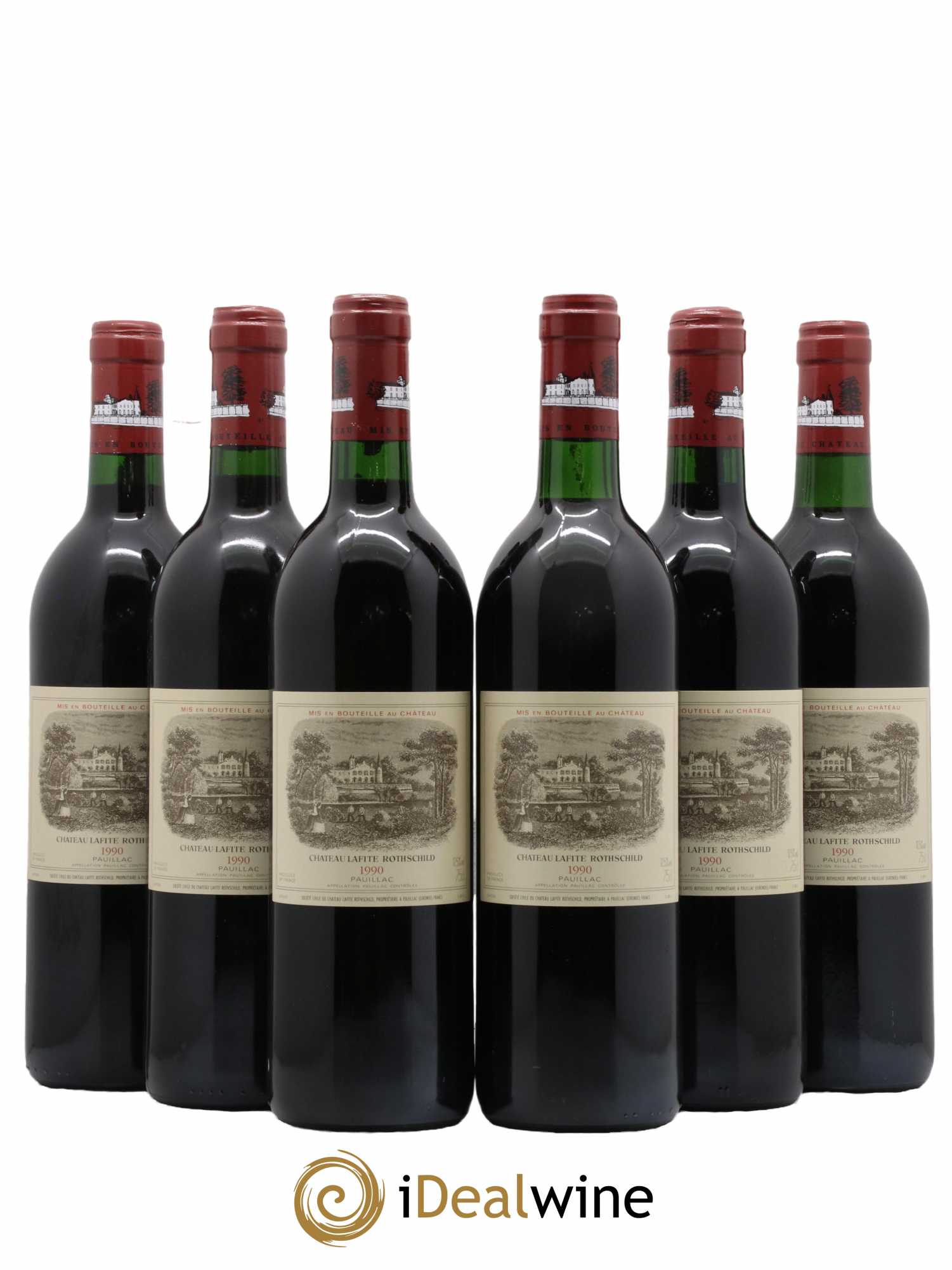 Château Lafite Rothschild 1er Grand Cru Classé 1990 - Lot de 6 bouteilles - 0