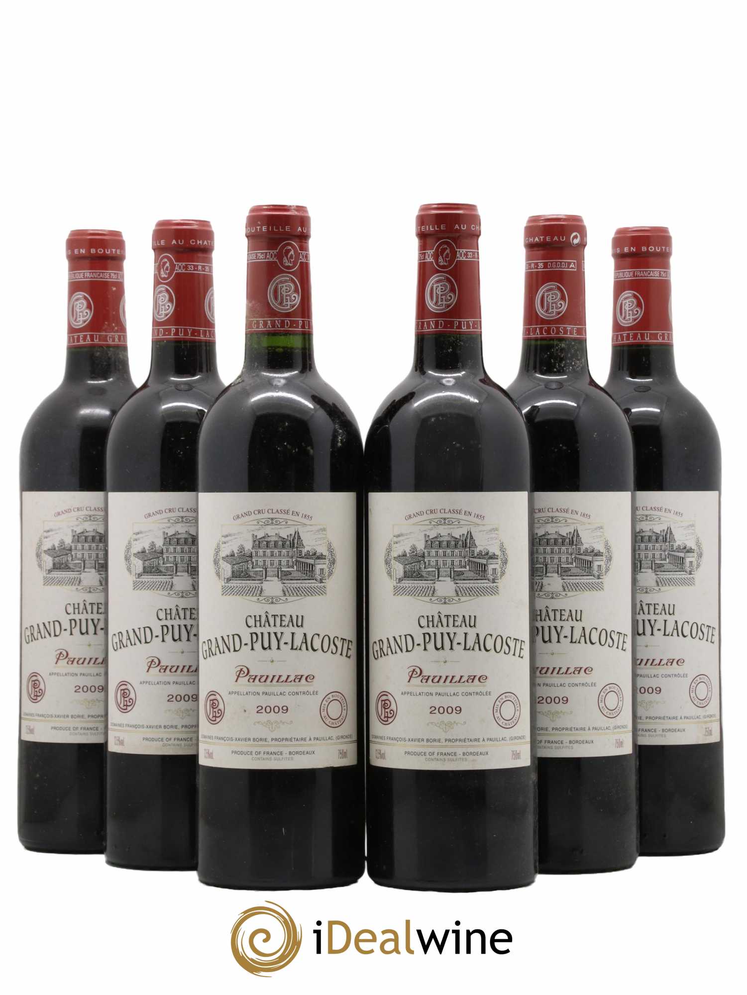 Château Grand Puy Lacoste 5ème Grand Cru Classé 2009 - Lot de 6 bouteilles - 0