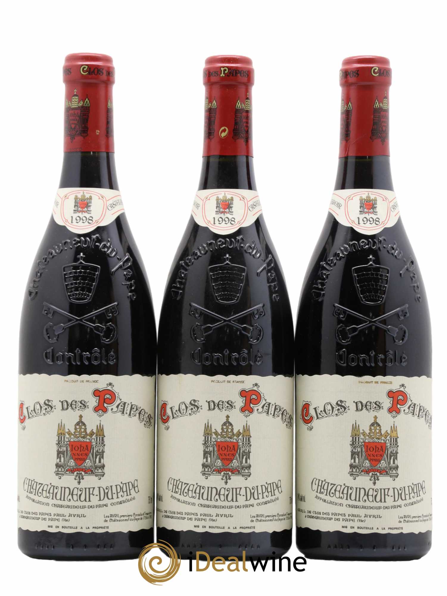 Châteauneuf-du-Pape Clos des Papes - Paul Avril 1998 - Lot de 12 bouteilles - 4