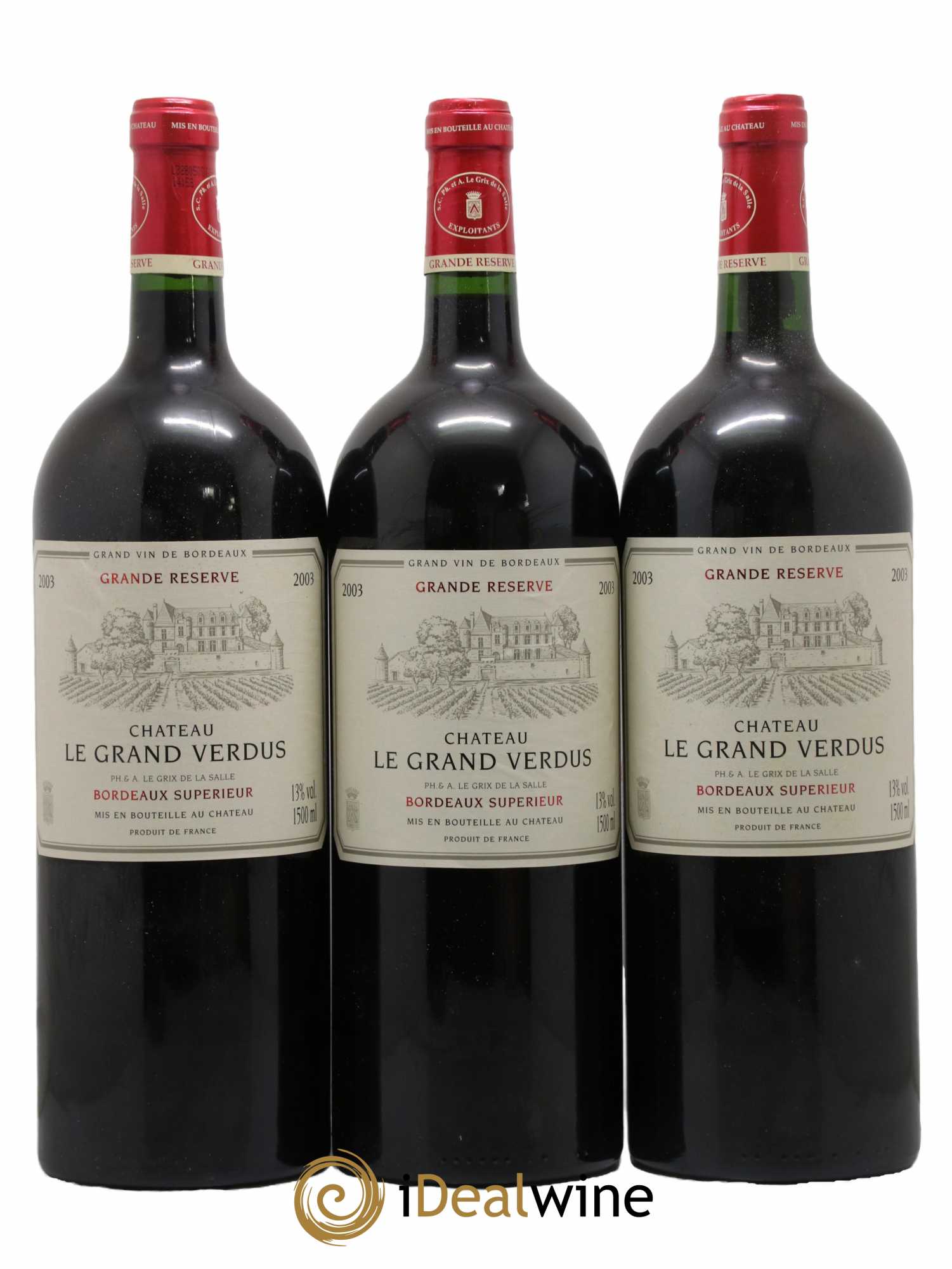 Bordeaux Supérieur Le Grand Vertus (Grande Réserve) 2003 - Posten von 6 Flaschen - 2