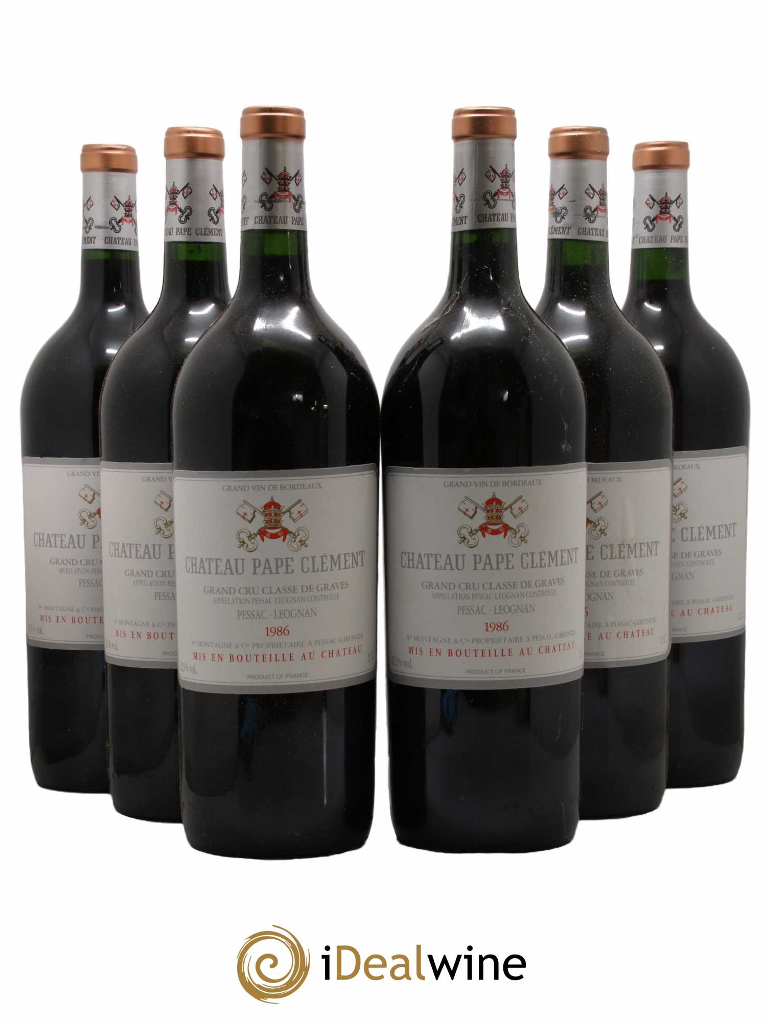 Château Pape Clément Cru Classé de Graves 1986 - Lot de 6 magnums - 0