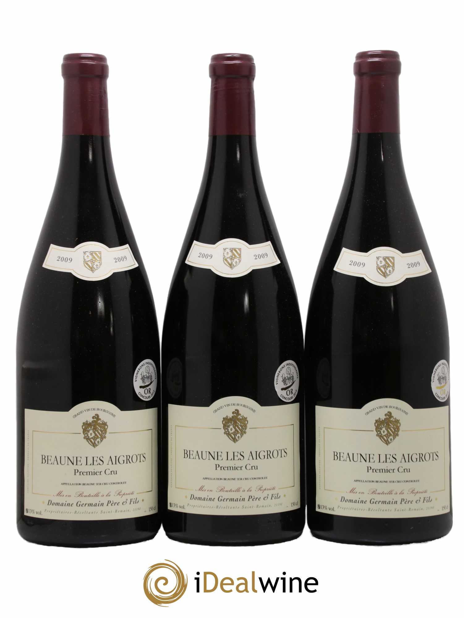 Beaune 1er Cru Les Aigrots Domaine Germain 2009 - Lot de 3 magnums - 0