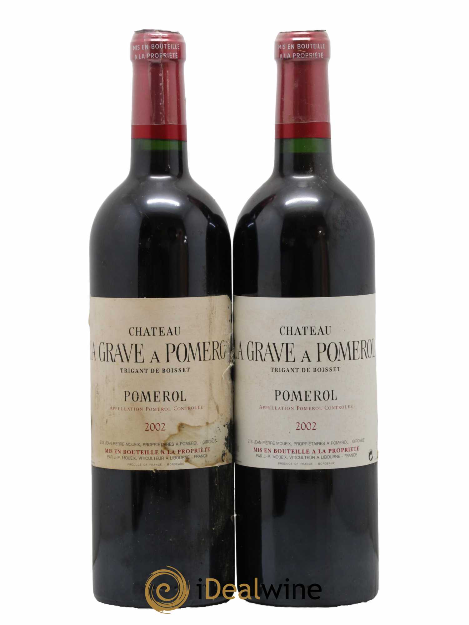 Château La Grave à Pomerol (Trigant de Boisset) 2002 - Lot de 2 bouteilles - 0