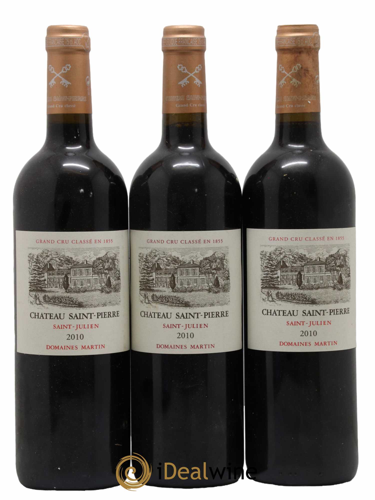 Château Saint-Pierre 4ème Grand Cru Classé 2010 - Lot de 3 bouteilles - 0