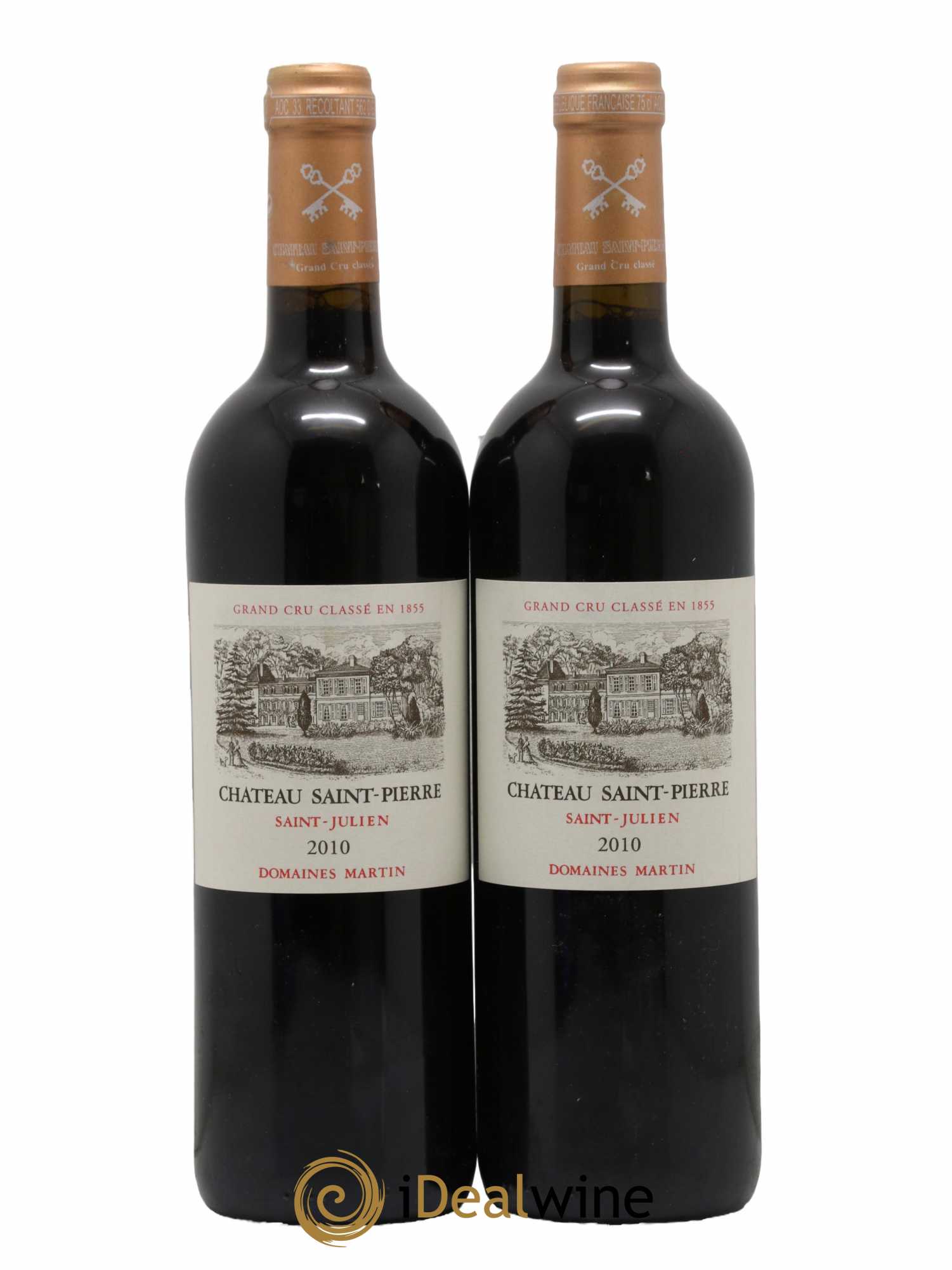 Château Saint-Pierre 4ème Grand Cru Classé 2010 - Lot de 2 bouteilles - 0