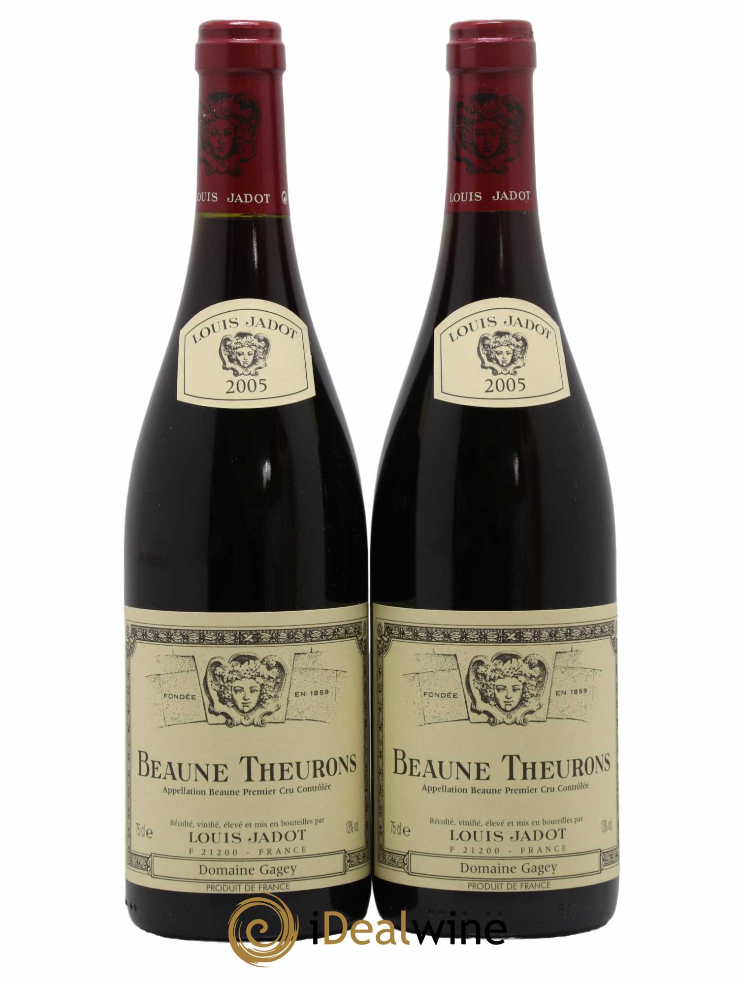 Beaune 1er Cru Theurons Maison Louis Jadot 2005 - Lot de 2 bouteilles - 0