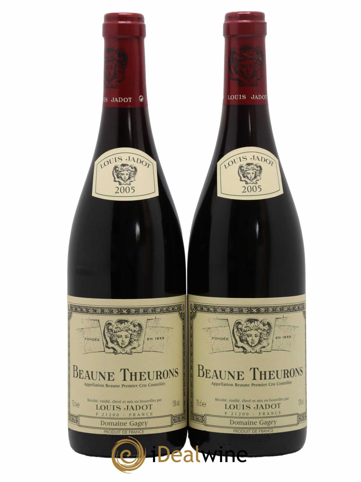 Beaune 1er Cru Theurons Maison Louis Jadot 2005 - Lot de 2 bouteilles - 0