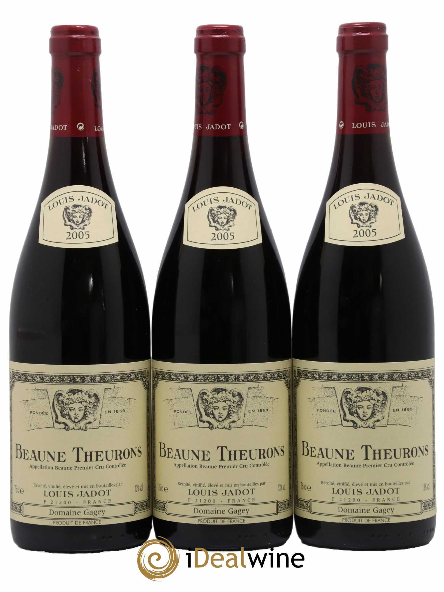 Beaune 1er Cru Theurons Maison Louis Jadot 2005 - Lot de 3 bouteilles - 0