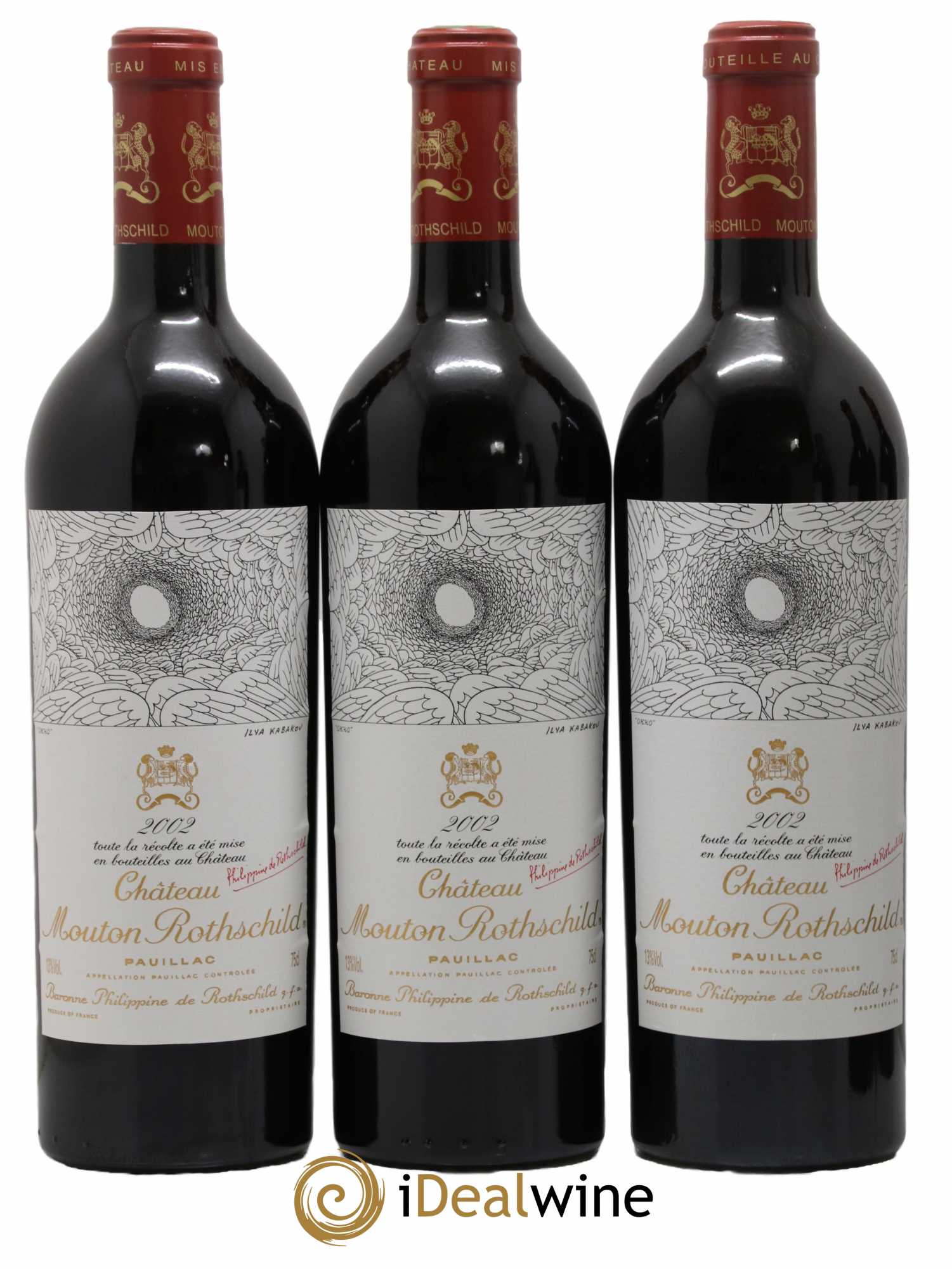 Château Mouton Rothschild 1er Grand Cru Classé 2002 - Lot de 6 bouteilles - 1