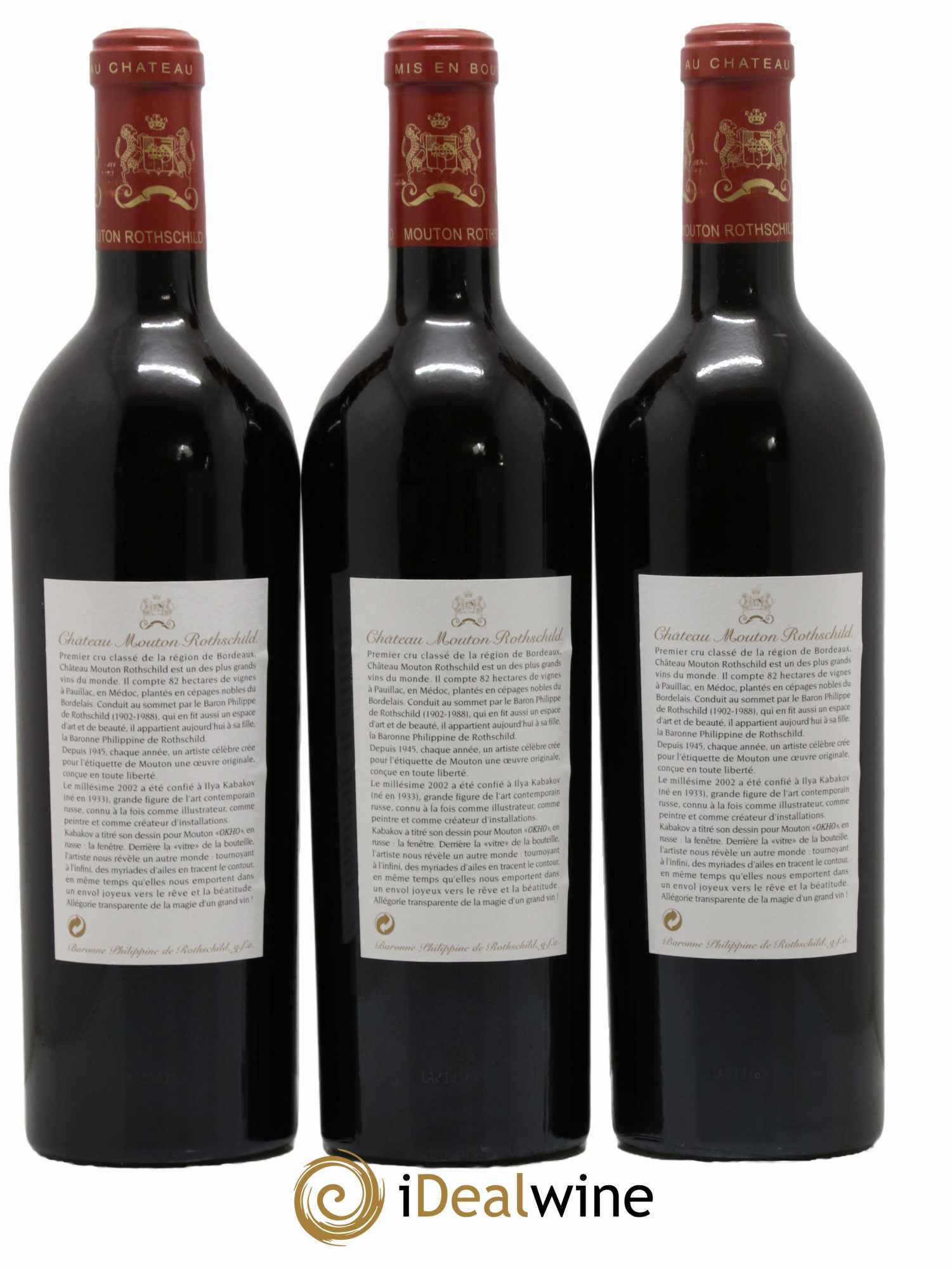 Château Mouton Rothschild 1er Grand Cru Classé 2002 - Lot de 6 bouteilles - 4