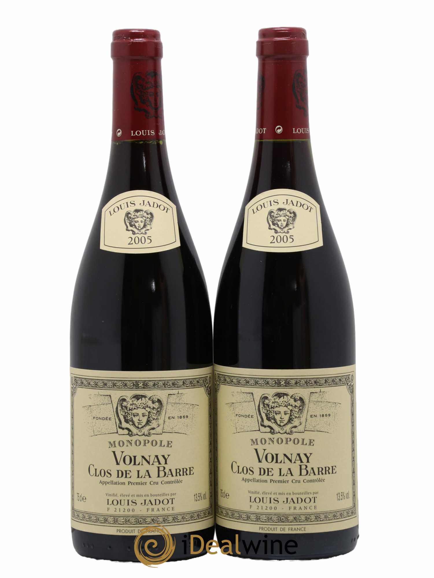 Volnay 1er Cru Clos de la Barre Monopole Maison Louis Jadot 2005 - Lot de 2 bouteilles - 0