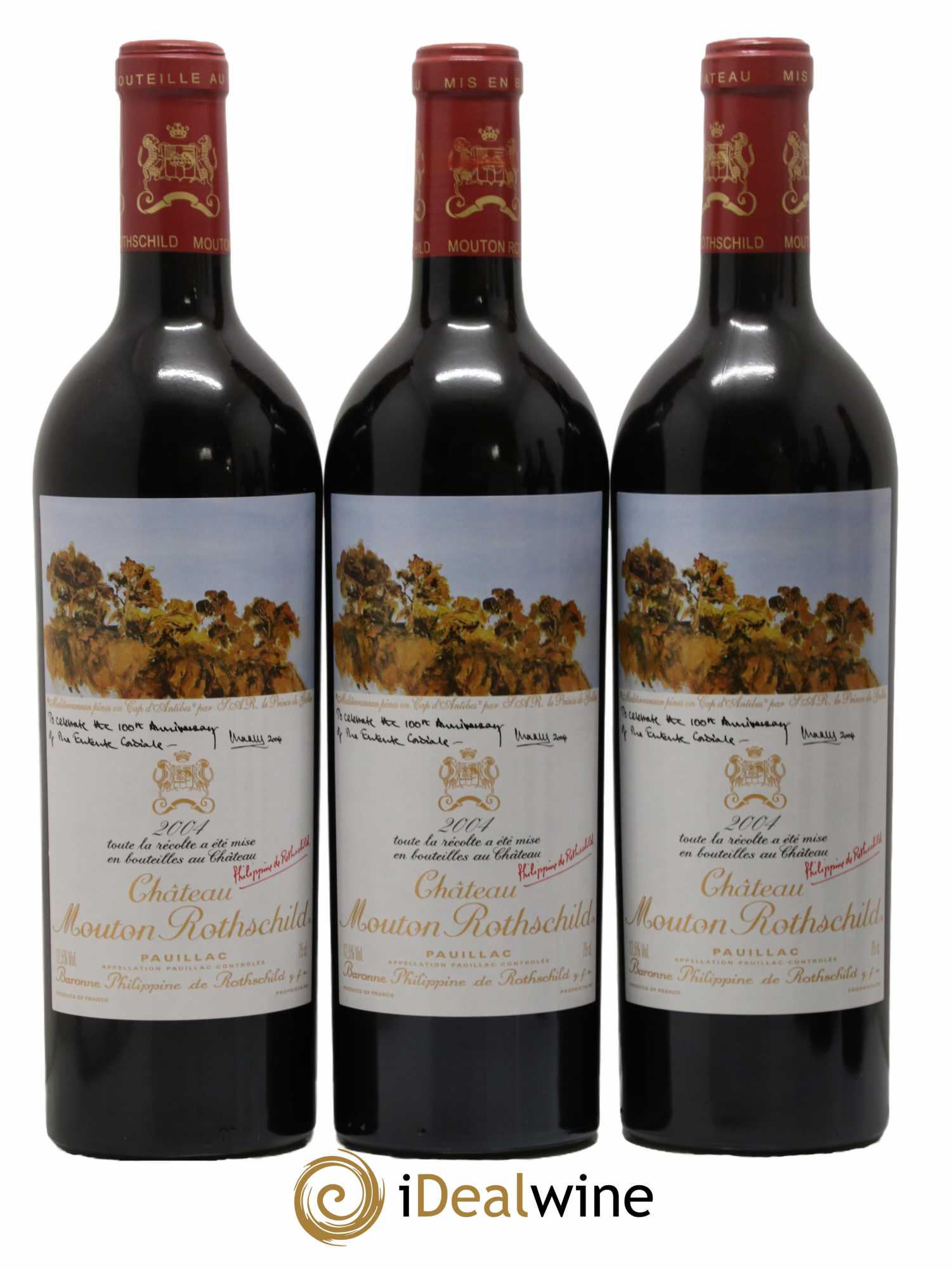 Château Mouton Rothschild 1er Grand Cru Classé 2004 - Lot de 6 bouteilles - 1
