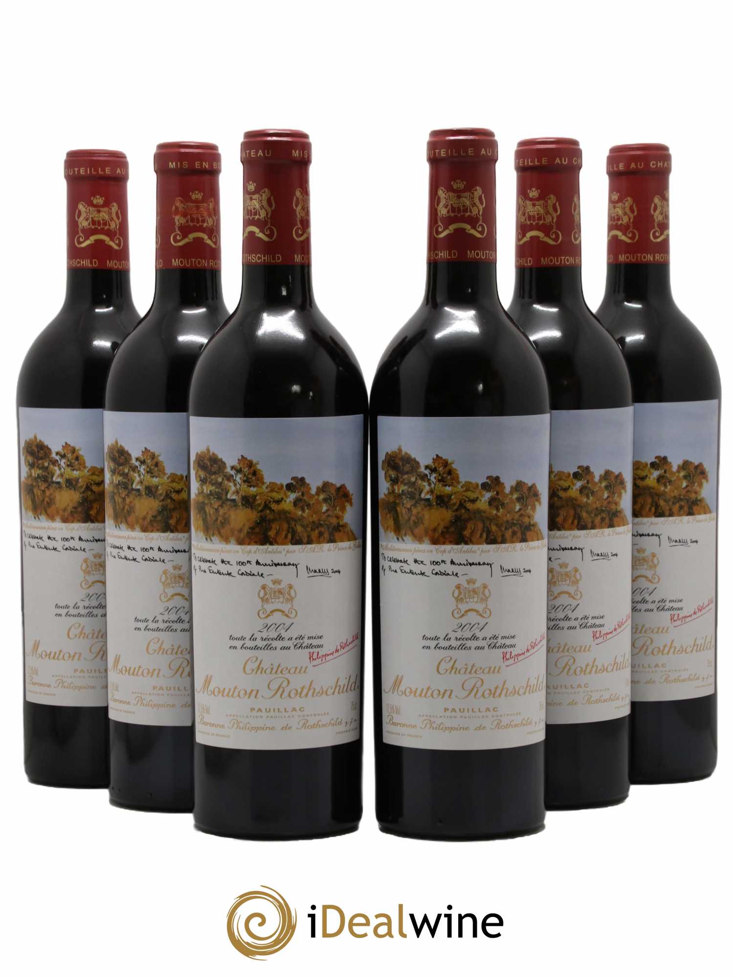 Château Mouton Rothschild 1er Grand Cru Classé 2004 - Lot de 6 bouteilles - 0