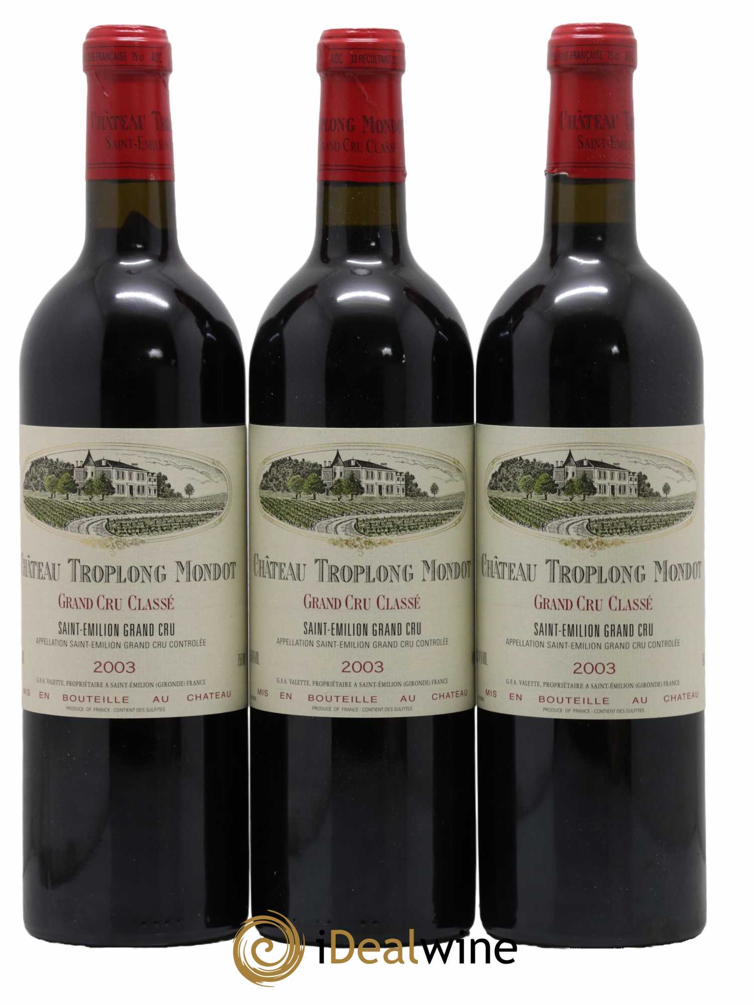 Château Troplong Mondot 1er Grand Cru Classé B 2003 - Lot de 6 bouteilles - 2