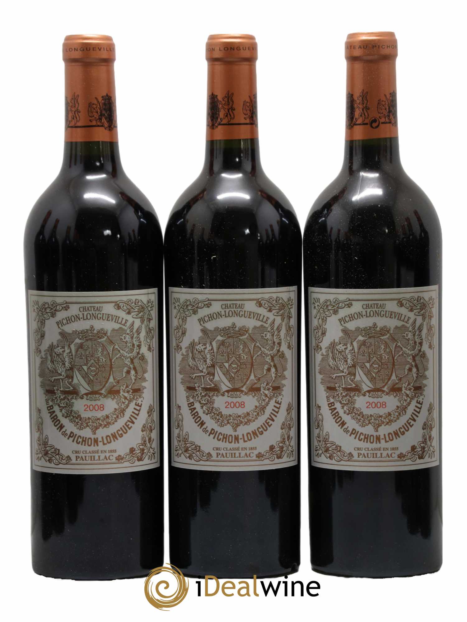 Pichon Longueville Baron 2ème Grand Cru Classé 2008 - Lot of 12 bottles - 1