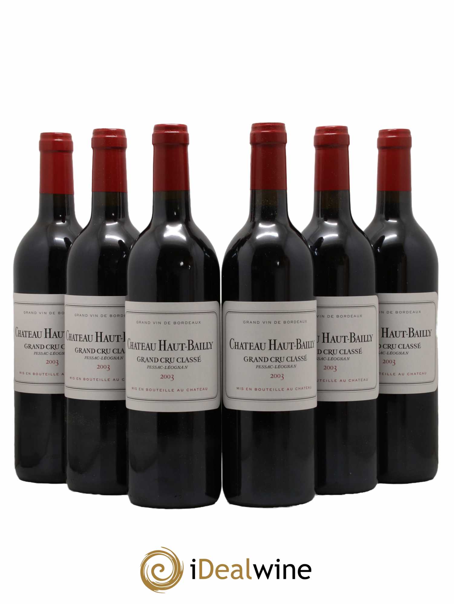 Château Haut-Bailly Cru Classé de Graves 2003 - Lot de 6 bouteilles - 0