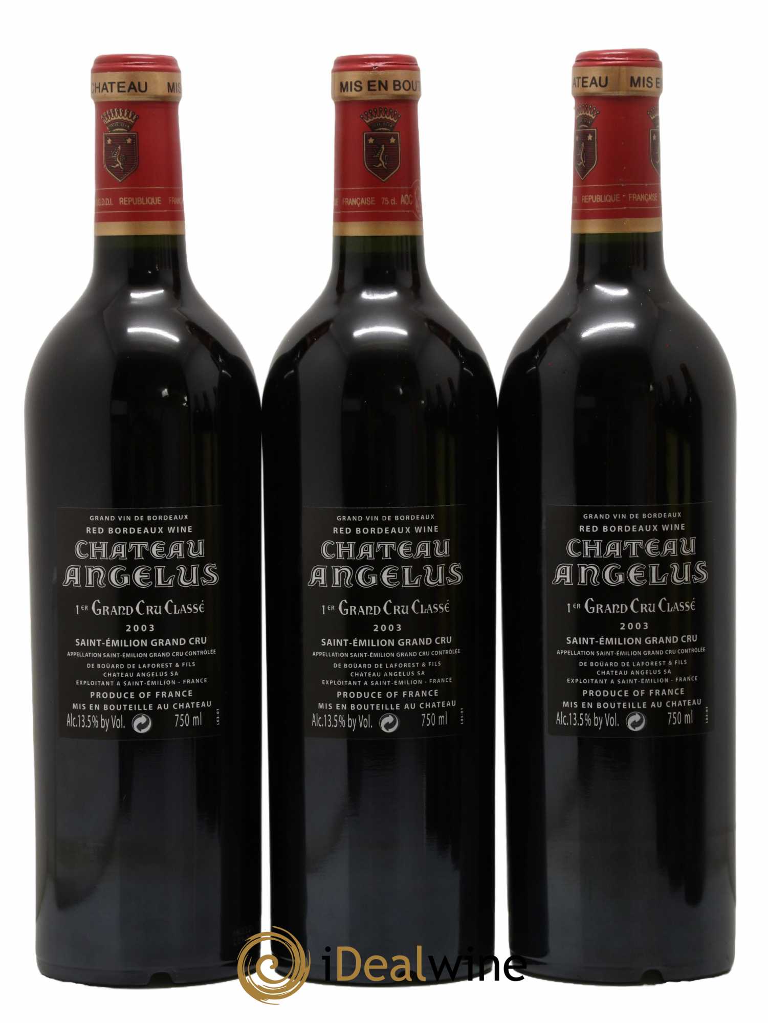 Château Angélus 1er Grand Cru Classé A 2003 - Lot de 6 bouteilles - 2
