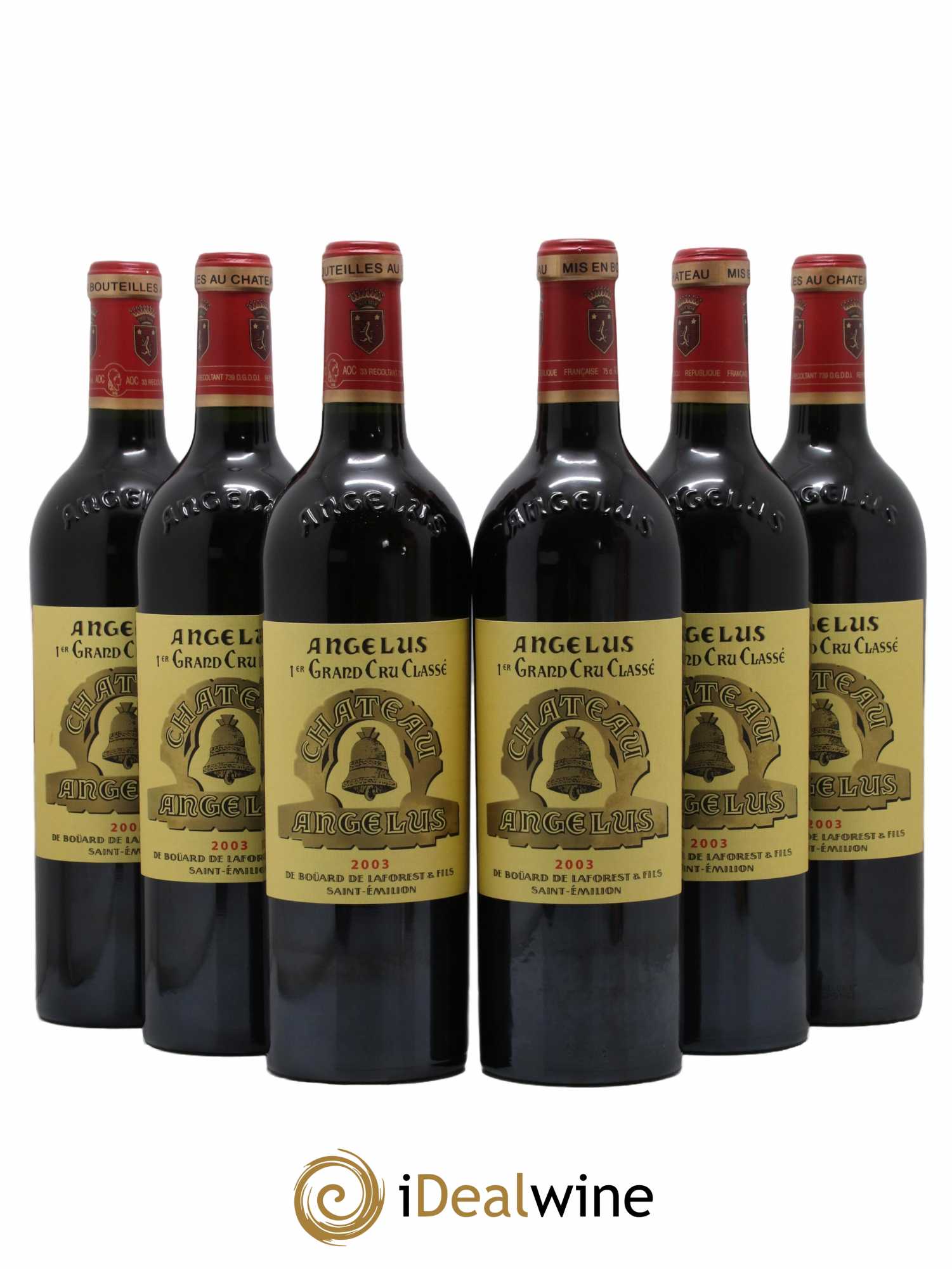 Château Angélus 1er Grand Cru Classé A 2003 - Lot de 6 bouteilles - 0