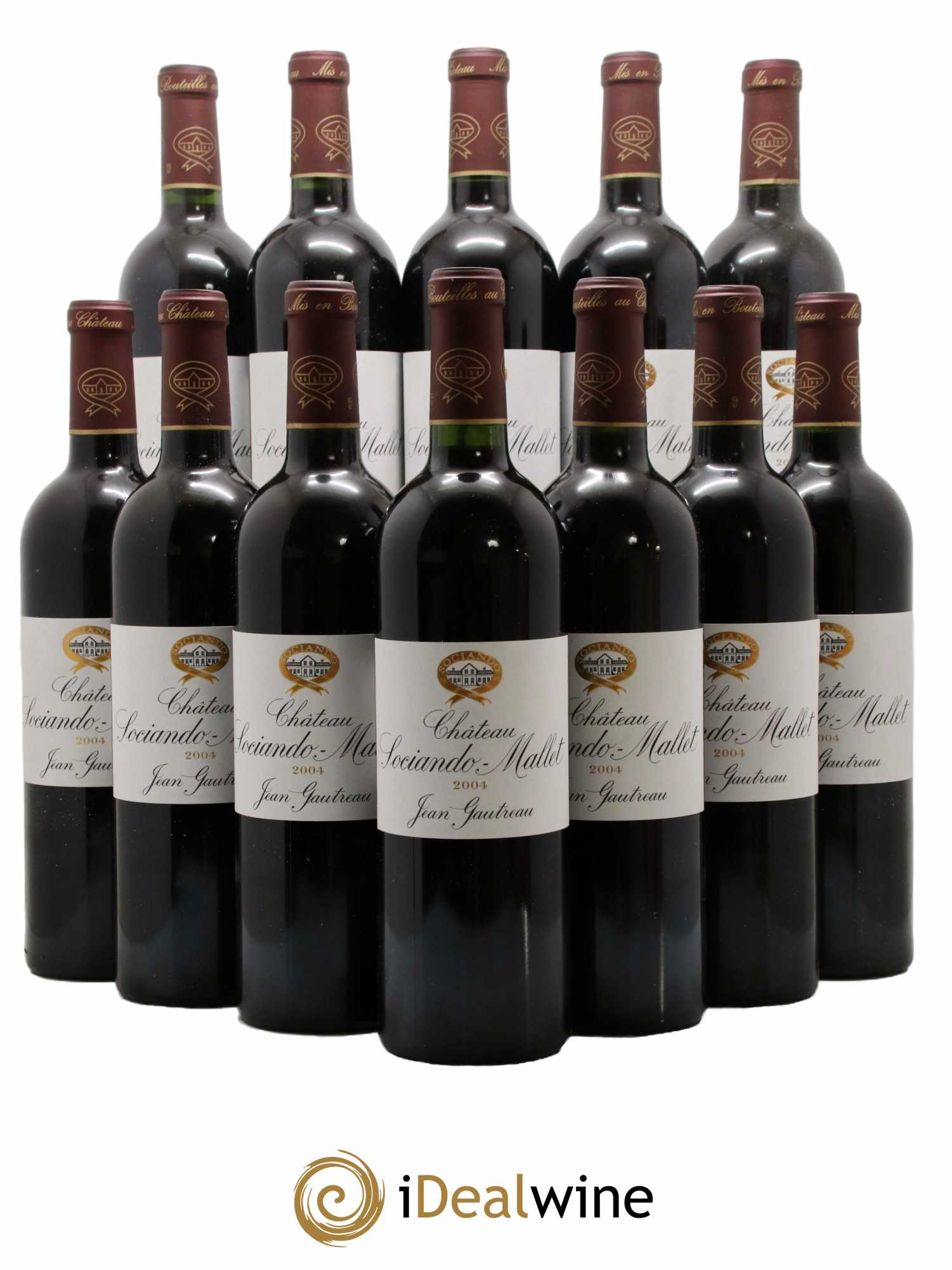 Château Sociando Mallet 2004 - Lot de 12 bouteilles - 0
