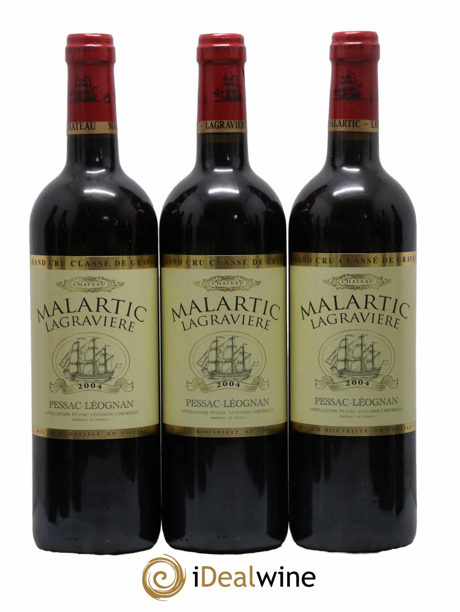 Château Malartic-Lagravière Cru Classé de Graves 2004 - Lot de 12 bouteilles - 1