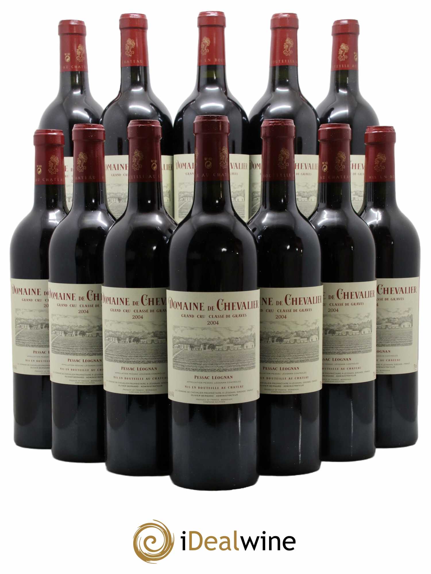 Domaine de Chevalier Cru Classé de Graves 2004 - Lot de 12 bouteilles - 0