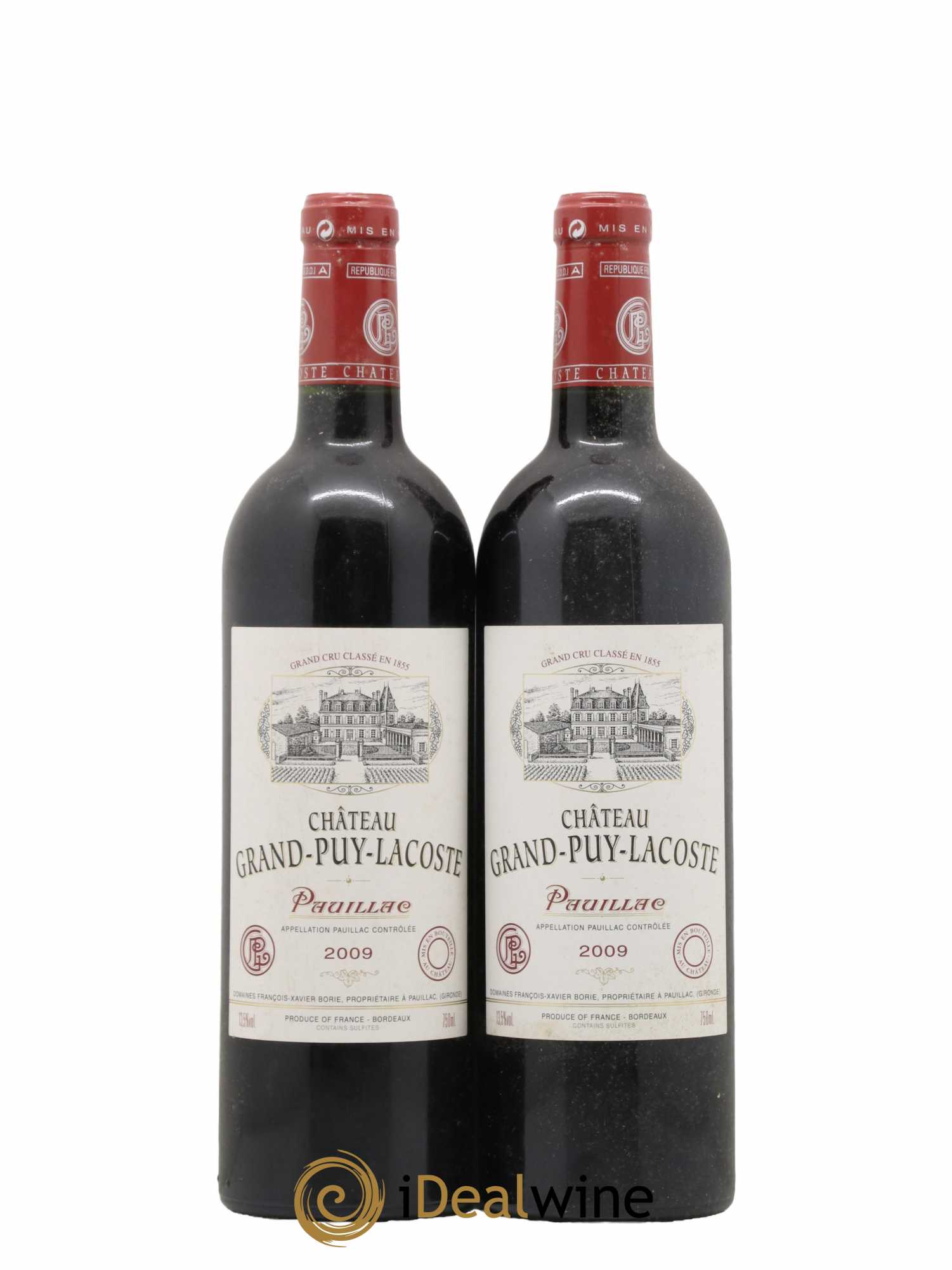 Château Grand Puy Lacoste 5ème Grand Cru Classé 2009 - Lot de 2 bouteilles - 0