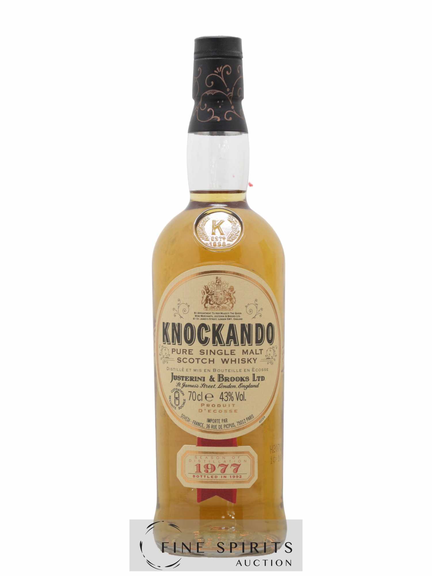 Knockando 1977 Of. bottled 1992 - Lot of 1 bottle - 1