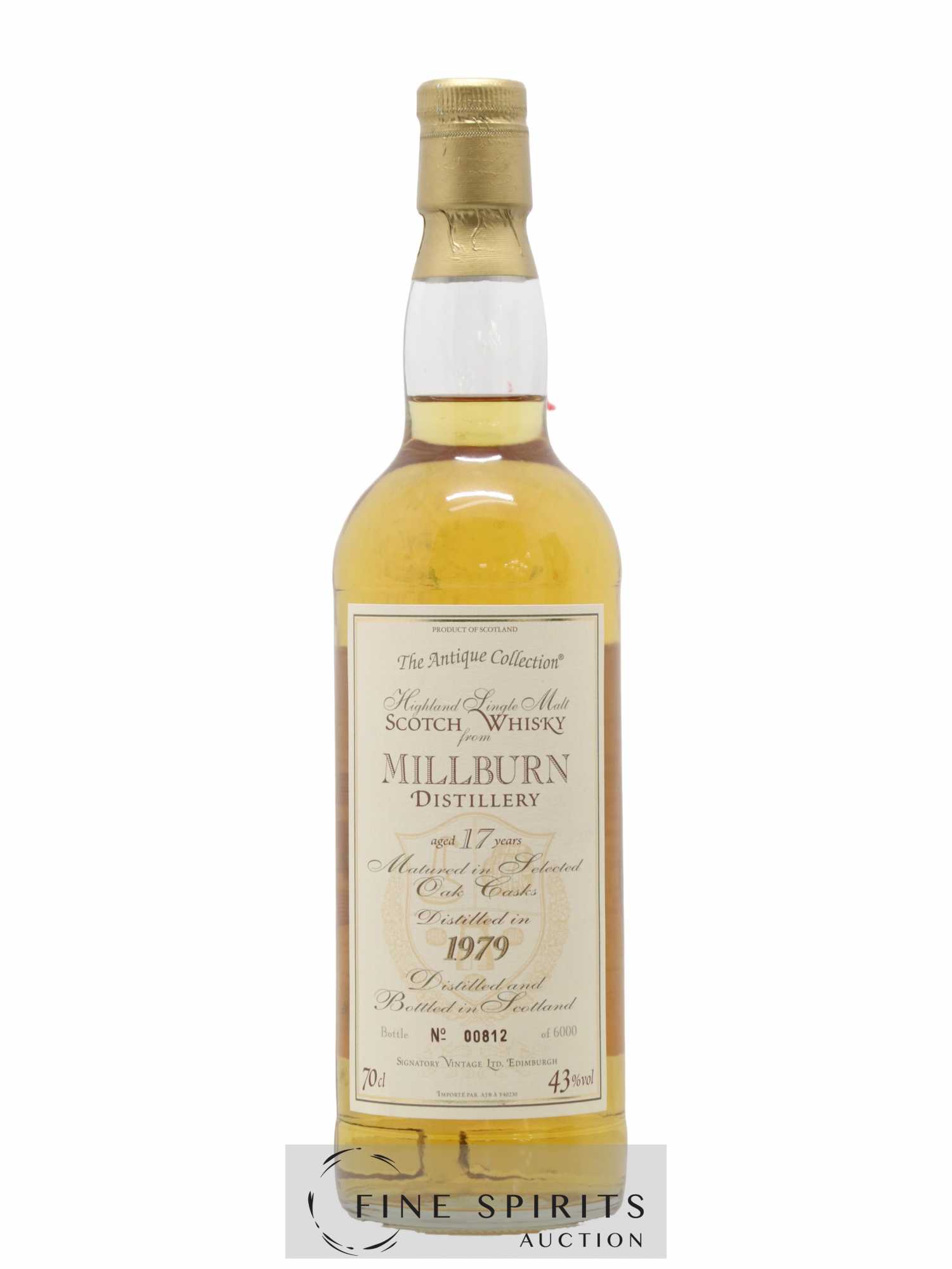 Millburn 17 years 1979 Signatory Vintage Oak Casks - One of 6000 - bottled 1996 The Antique Collection - Lot de 1 bouteille - 1