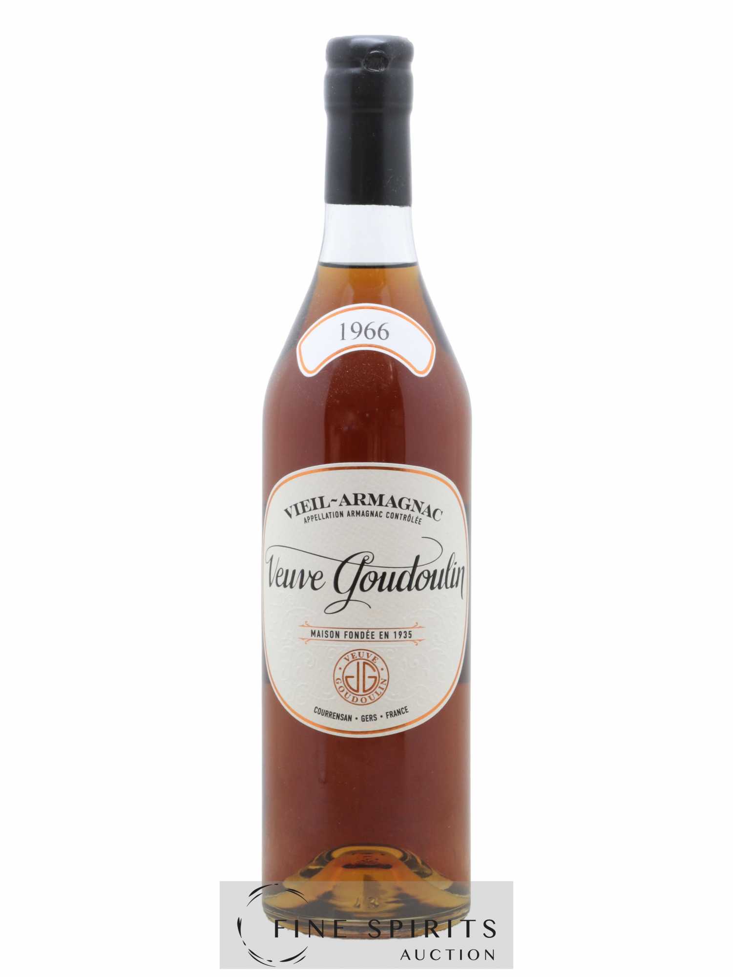 Veuve J. Goudoulin 30 years 1966 Of. bottled 2020 - Lot of 1 bottle - 0