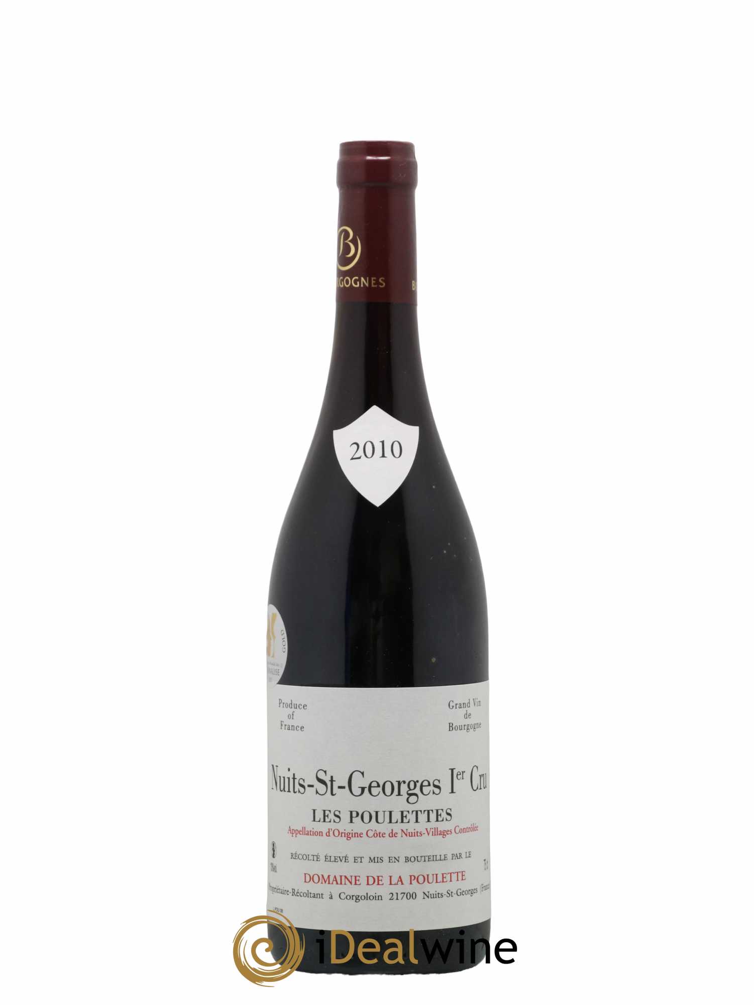 Nuits-Saint-Georges 1er Cru Les Poulettes Domaine de La Poulette 2010 - Lot de 1 bouteille - 0