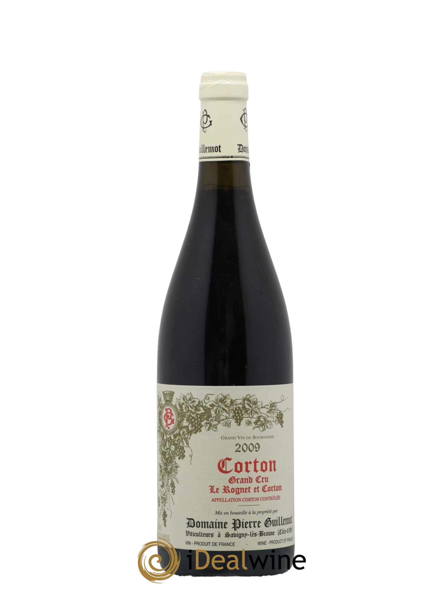 Corton Grand Cru Le Rognet Et Corton Domaine Pierre Guillemot 2009 - Lot de 1 bouteille - 0