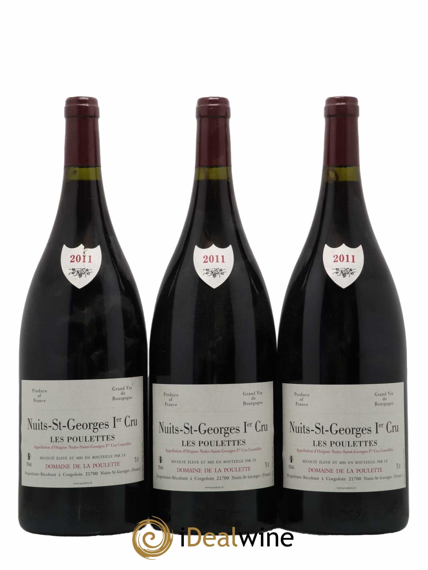 Nuits-Saint-Georges 1er Cru Les Poulettes Domaine de La Poulette 2011 - Lot de 3 magnums - 0