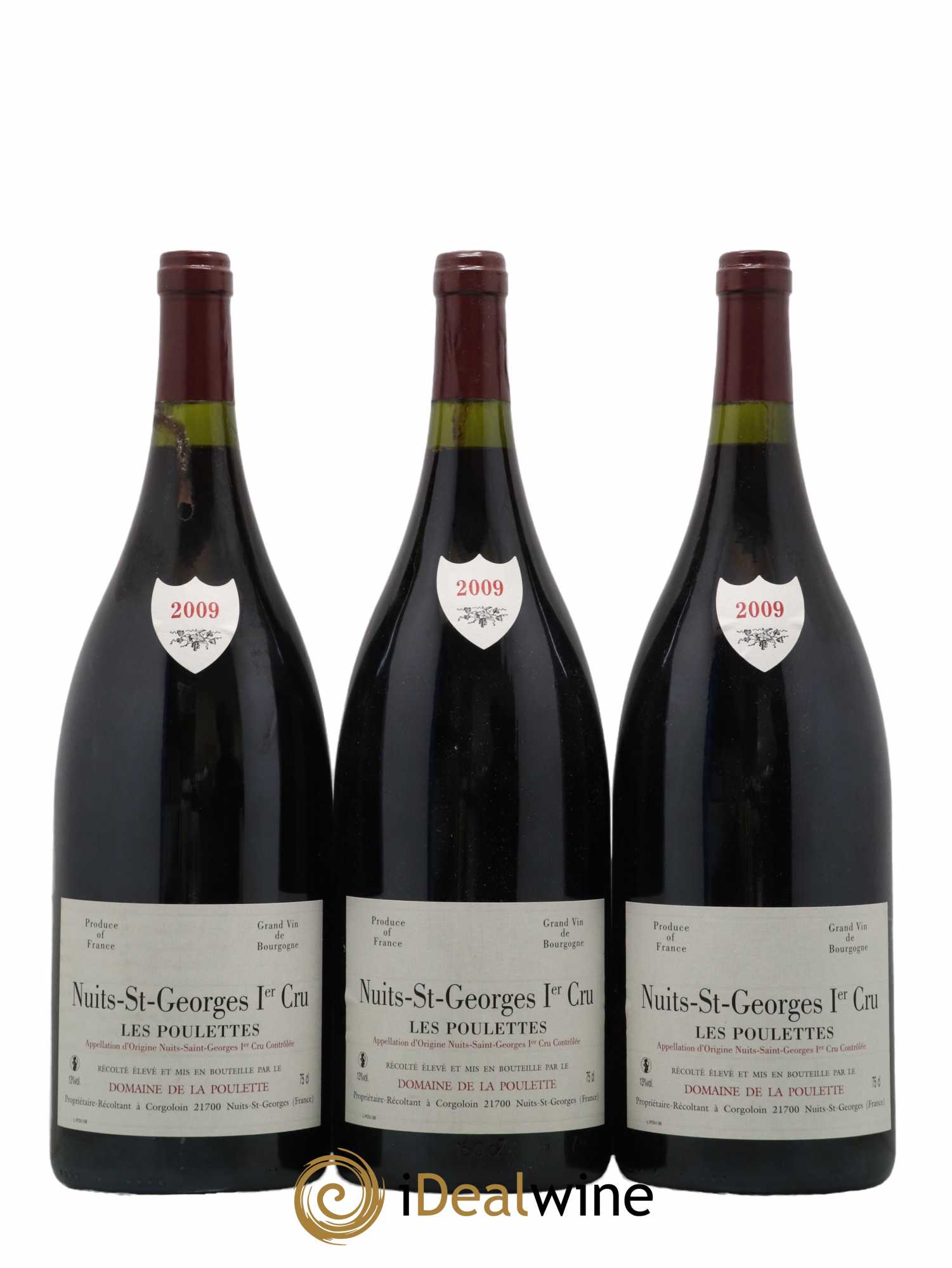 Nuits-Saint-Georges 1er Cru Les Poulettes Domaine de La Poulette 2009 - Lot de 3 magnums - 0
