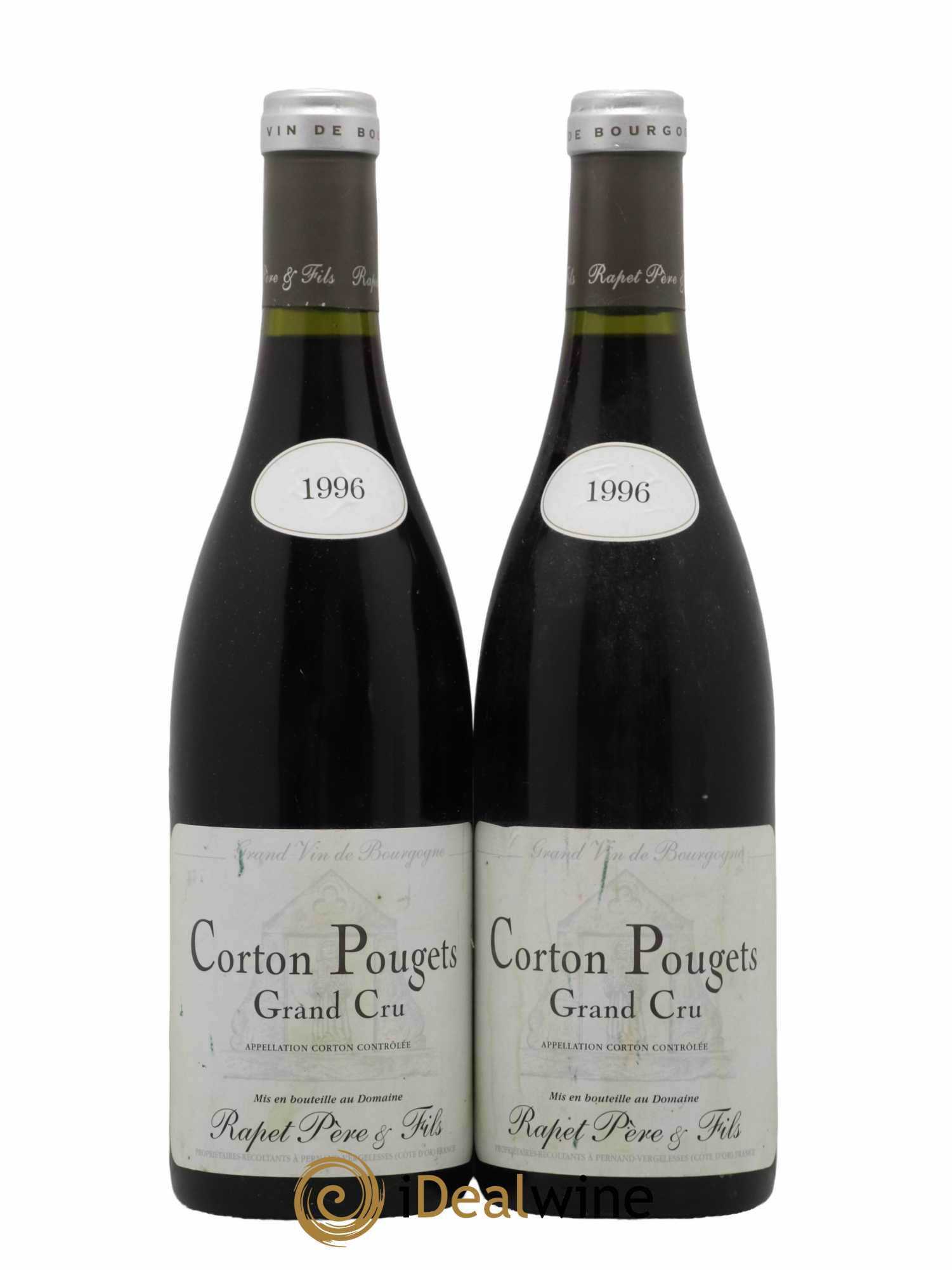 Corton Grand Cru Pougets Rapet Père & Fils 1996 - Lot de 2 bouteilles - 0
