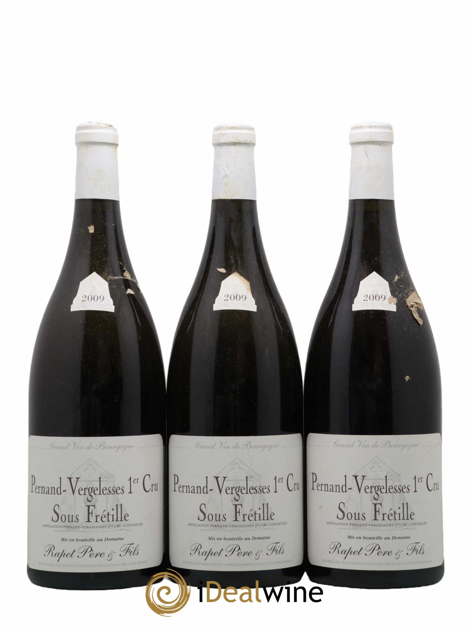 Pernand-Vergelesses 1er Cru Sous Frétille Rapet Père & Fils 2009 - Lot de 3 magnums - 0