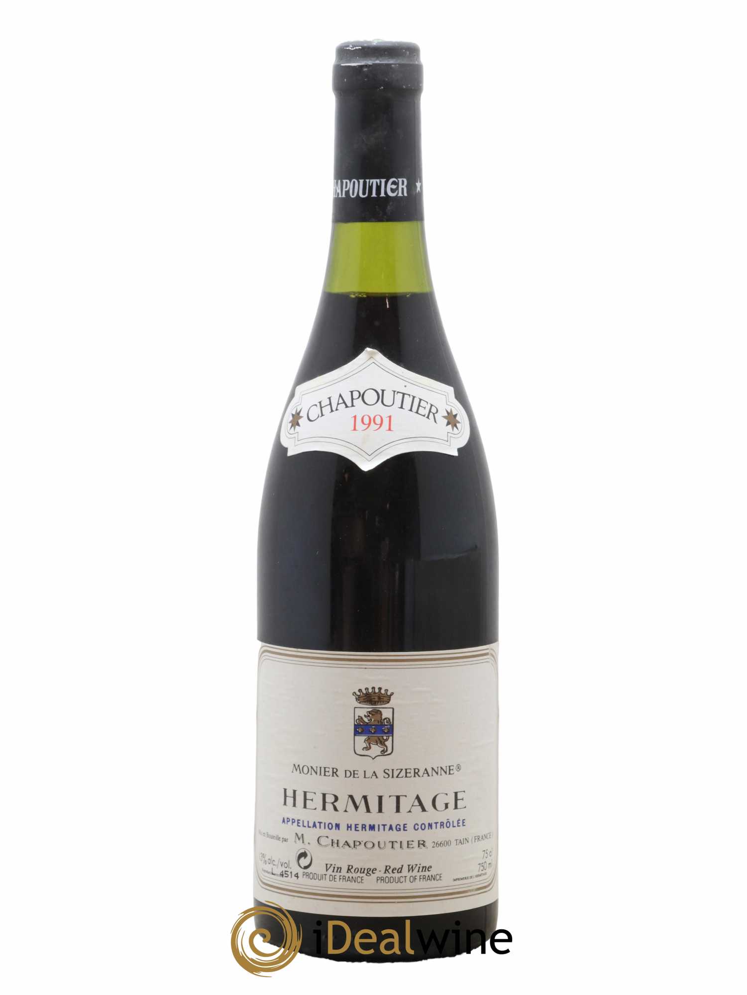 Hermitage Monier de La Sizeranne Chapoutier 1991 - Lot de 1 bouteille - 0
