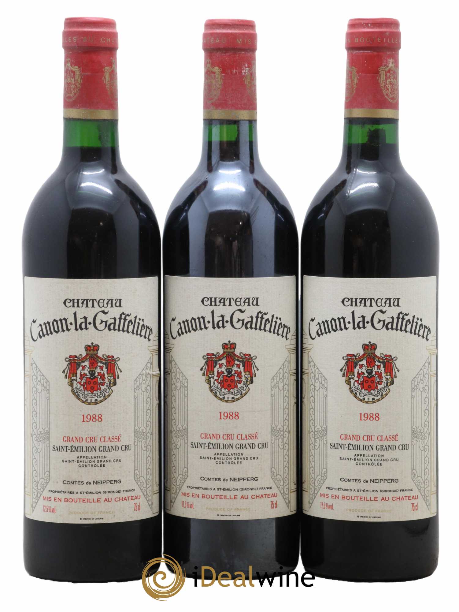 Château Canon la Gaffelière 1er Grand Cru Classé B 1988 - Lot de 3 bouteilles - 0