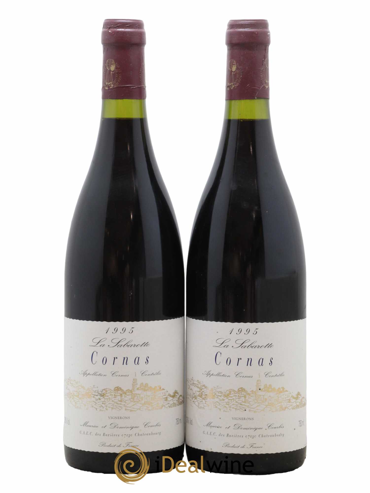 Cornas La Sabarotte Courbis 1995 - Lot de 2 bouteilles - 0