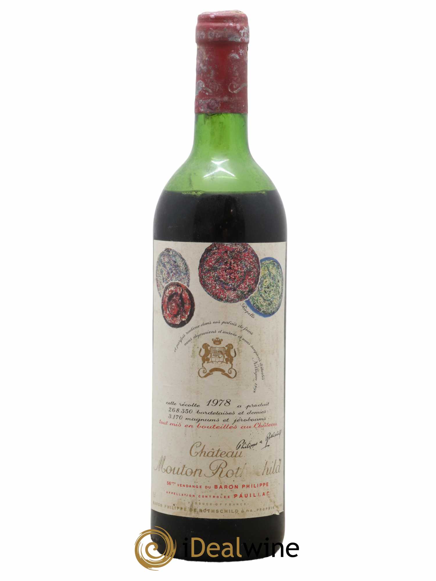 Château Mouton Rothschild 1er Grand Cru Classé 1978 - Lot de 1 bouteille - 0