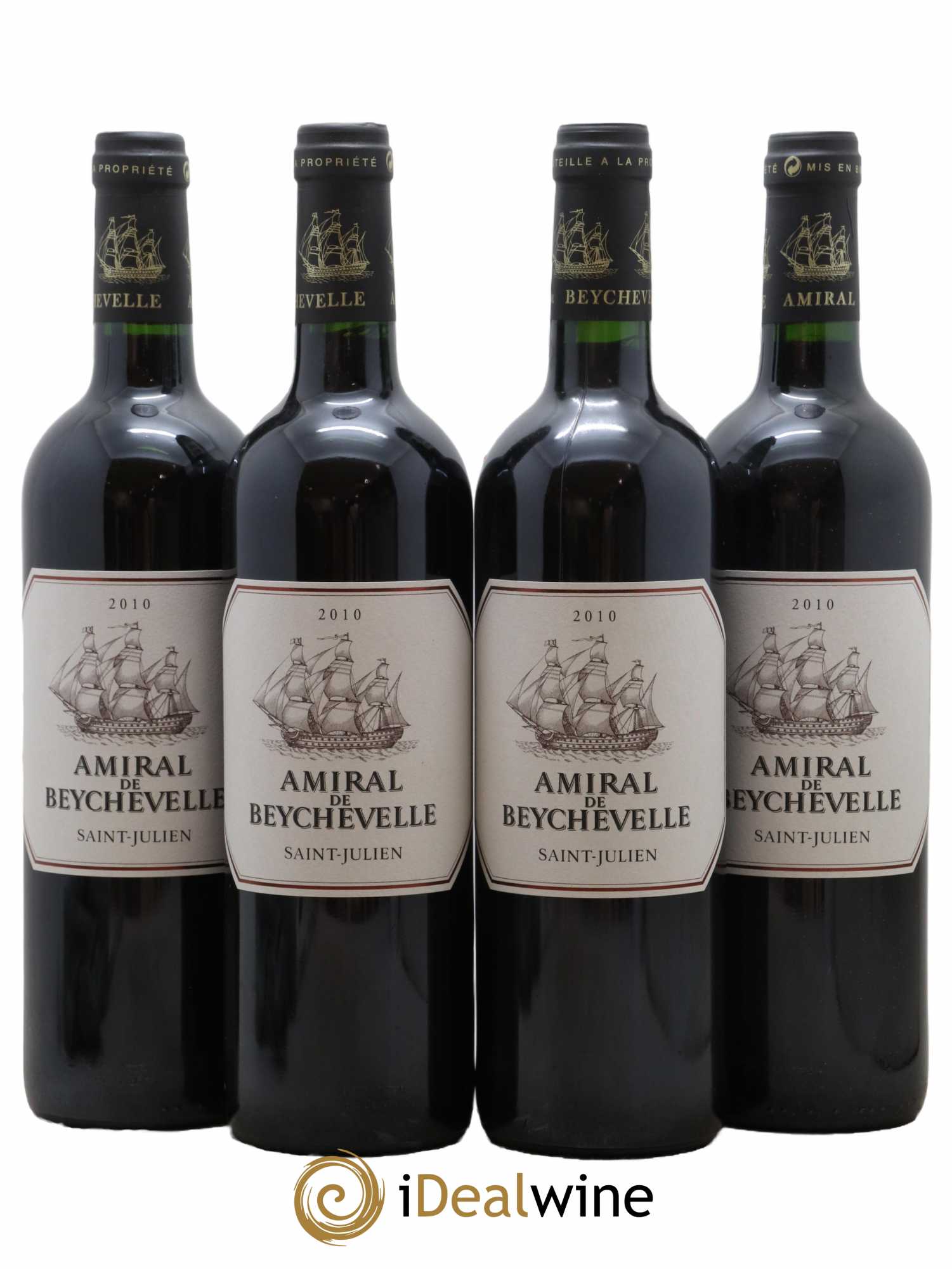 Amiral de Beychevelle Second Vin 2010 - Lot de 4 bouteilles - 0