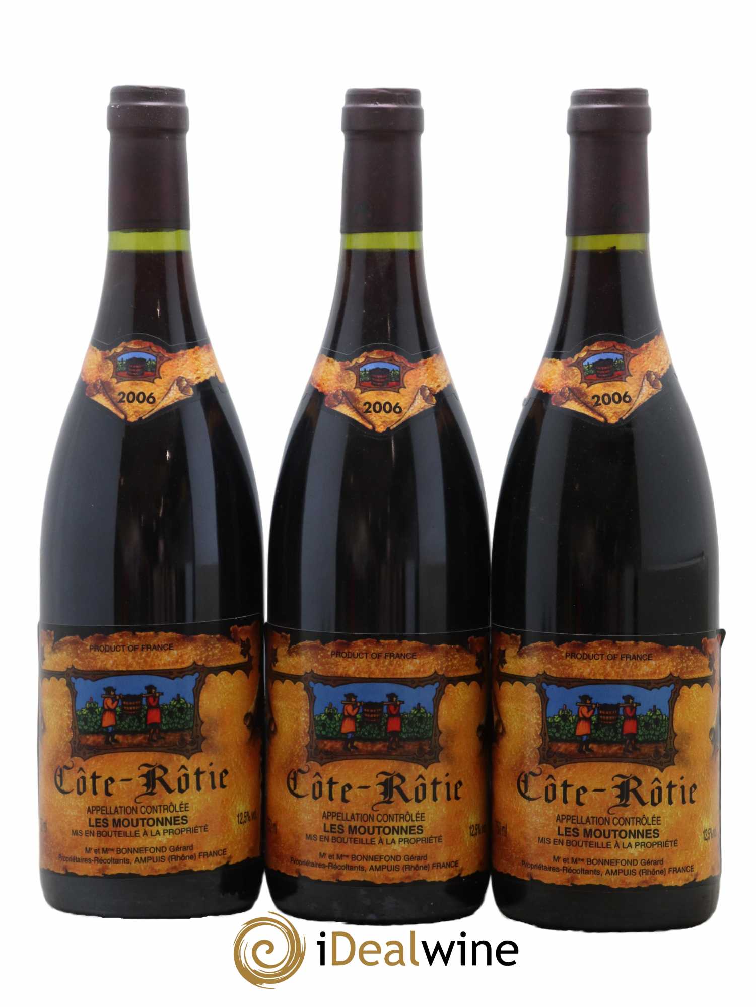 Côte-Rôtie Les Moutonnes Bonnefond Gerard 2006 - Lot de 3 bouteilles - 0