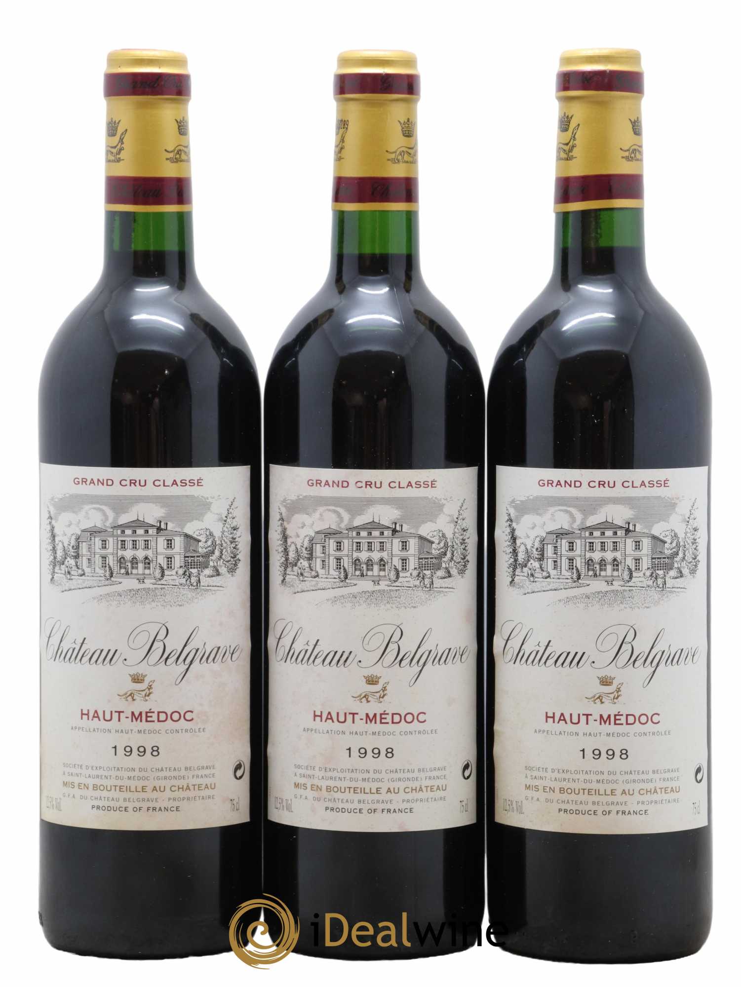 Château Belgrave 5ème Grand Cru Classé 1998 - Lot de 12 bouteilles - 3