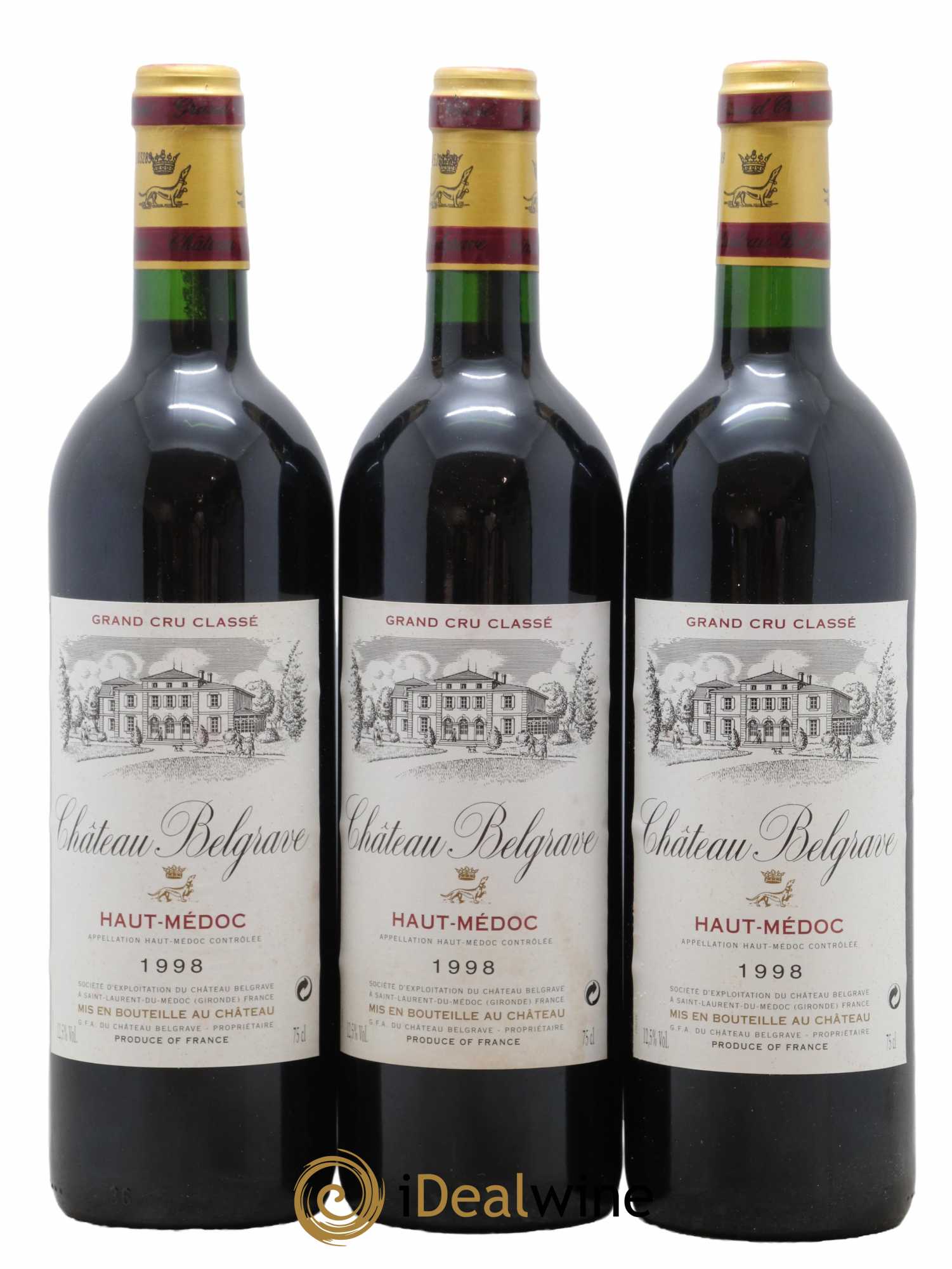 Château Belgrave 5ème Grand Cru Classé 1998 - Lot de 12 bouteilles - 4