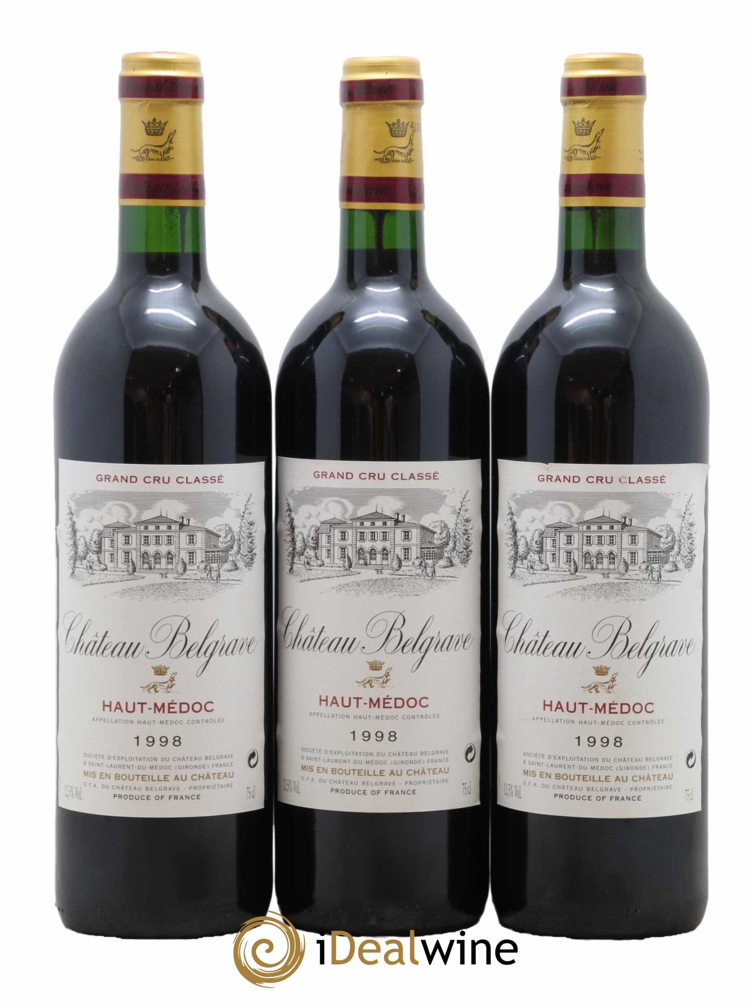 Château Belgrave 5ème Grand Cru Classé 1998 - Lot de 12 bouteilles - 2