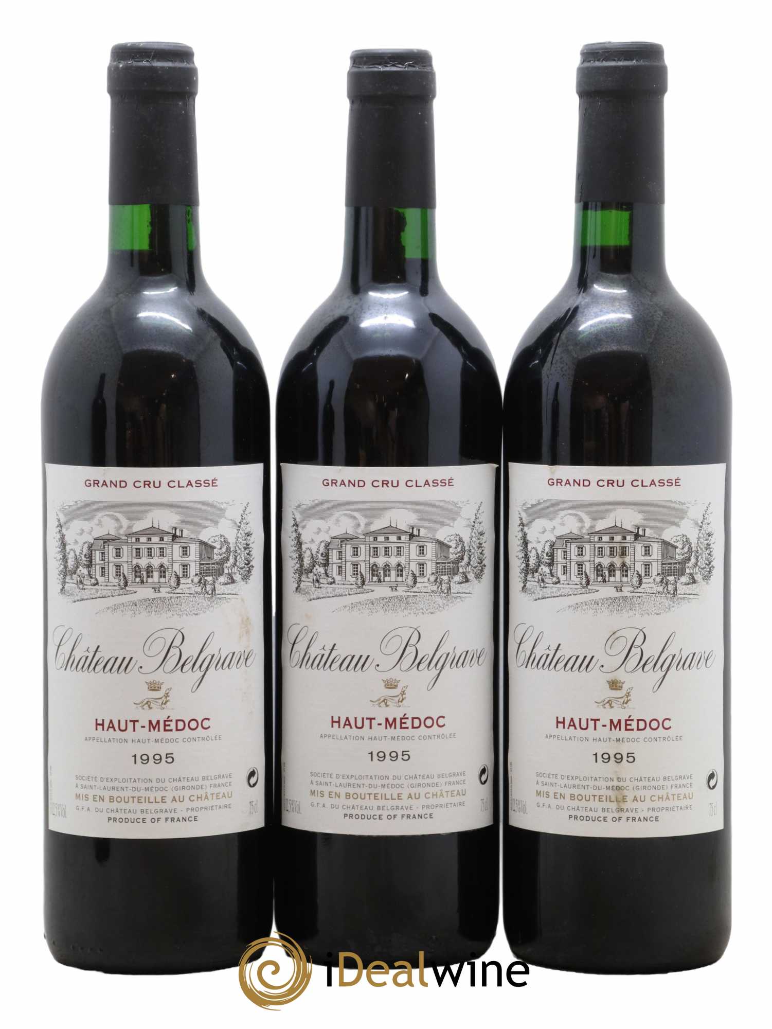 Château Belgrave 5ème Grand Cru Classé 1995 - Lot de 12 bouteilles - 1